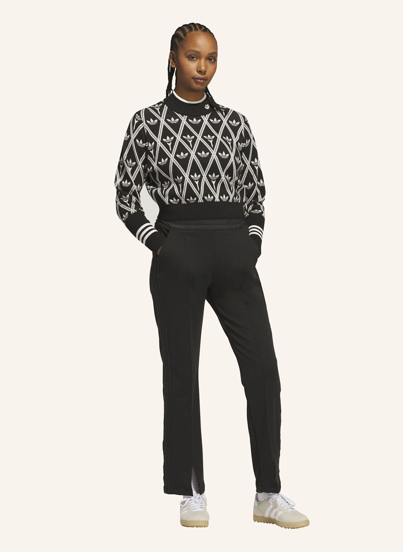adidas Originals ORIGINALS TREFOIL ROLLKRAGENPULLOVER: SCHWARZ