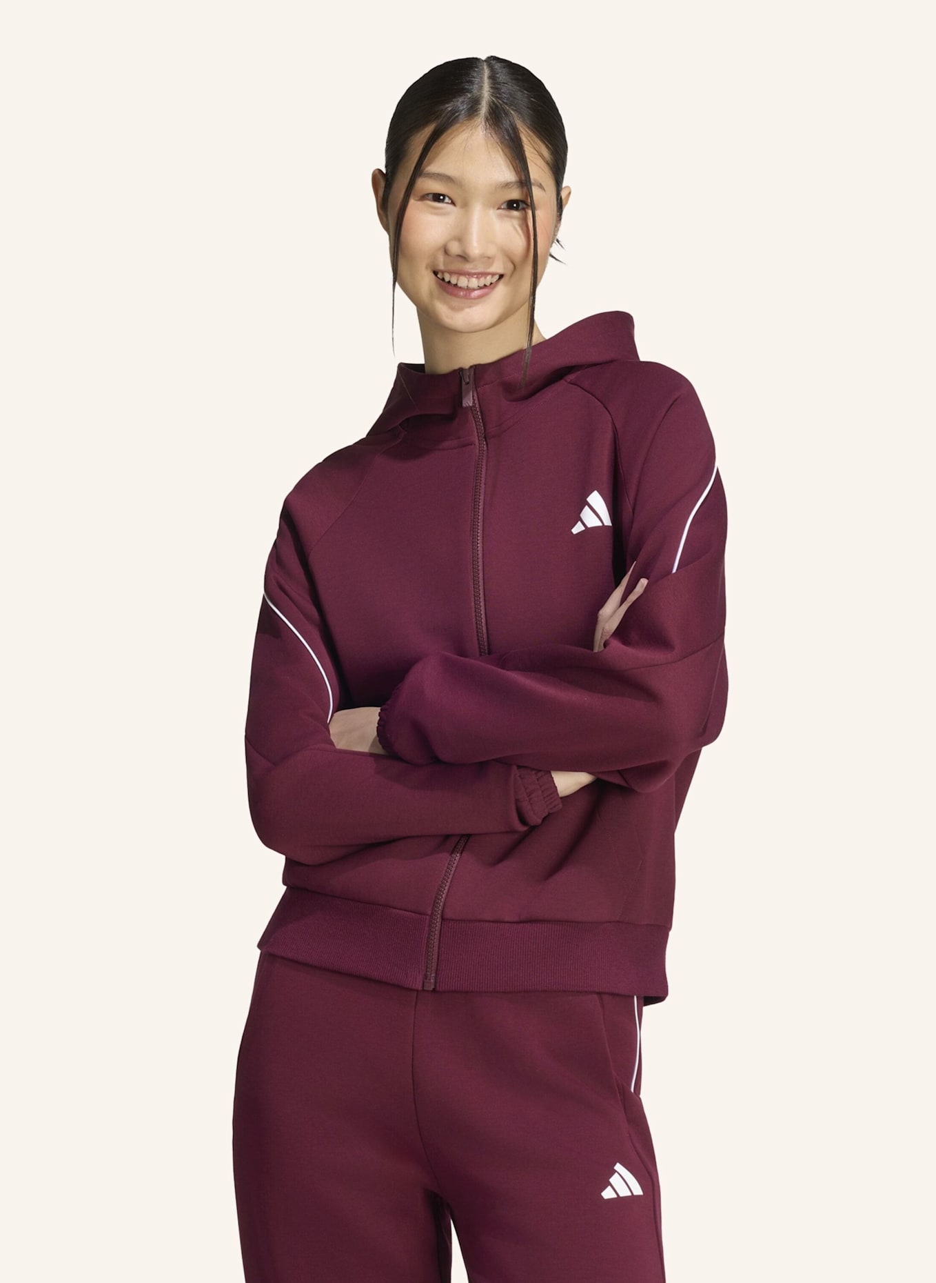 adidas STADIUM SMALL LOGO KAPUZENJACKE: ROT
