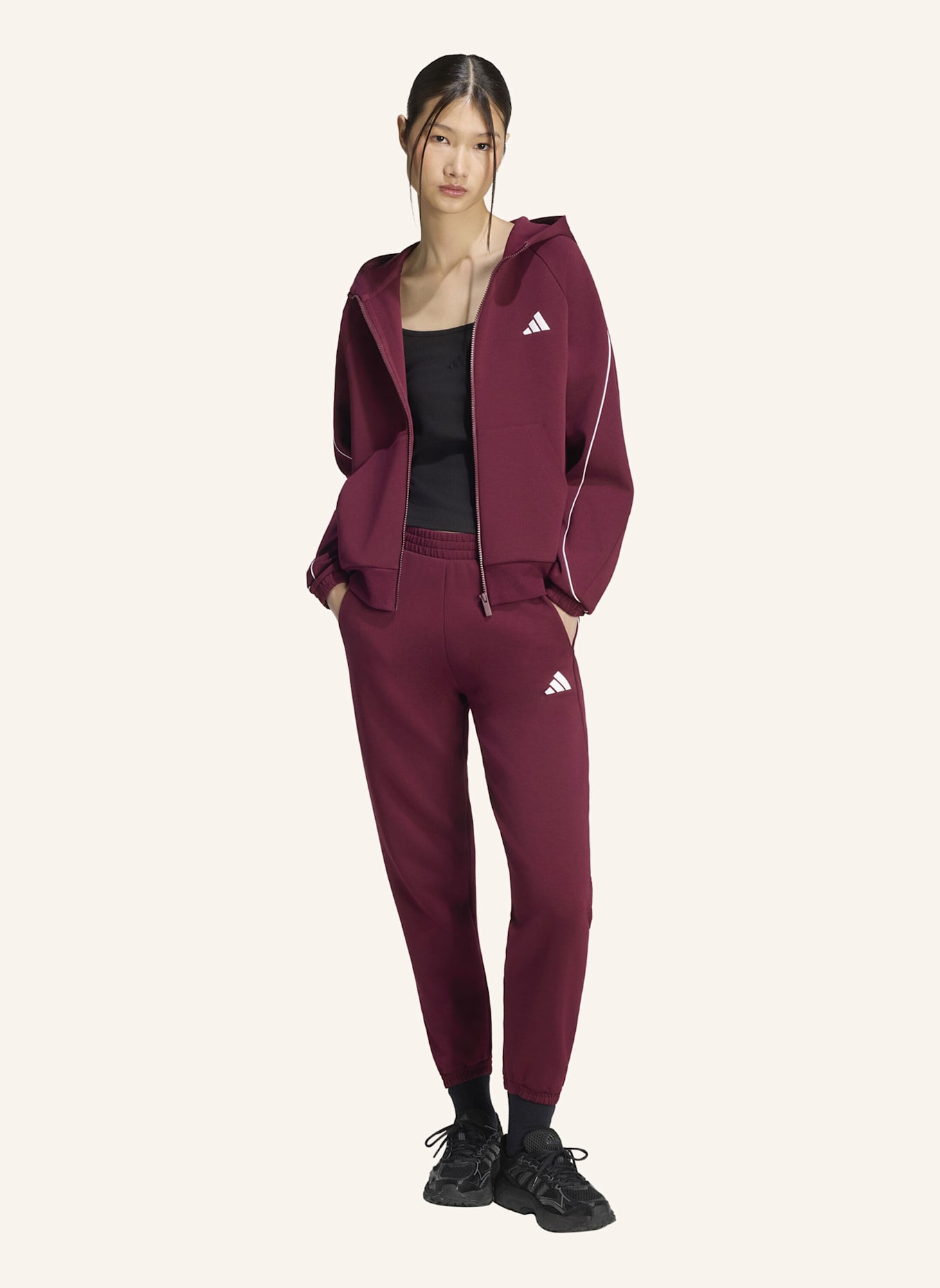 adidas STADIUM SMALL LOGO KAPUZENJACKE: ROT