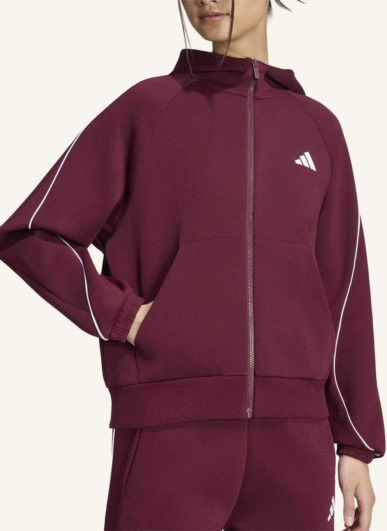 adidas STADIUM SMALL LOGO KAPUZENJACKE: ROT