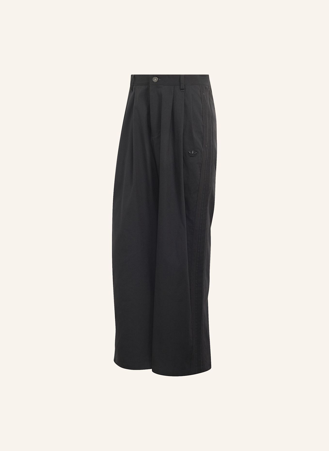 adidas Originals HOSE, DREIFACH PLISSIERT: SCHWARZ