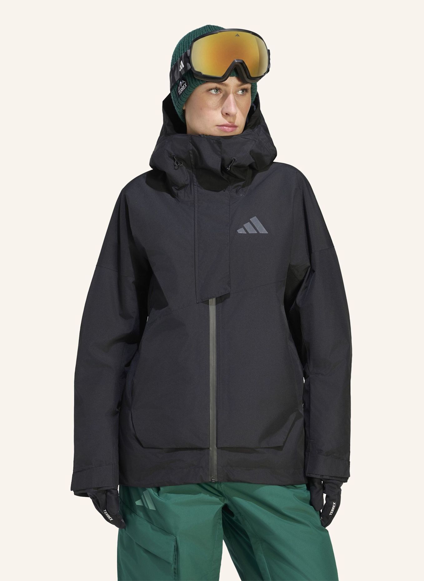 adidas TERREX TERREX XPLORIC JACKE, 2-LAGIG, CLIMAPROOF, ISOLIERT: SCHWARZ