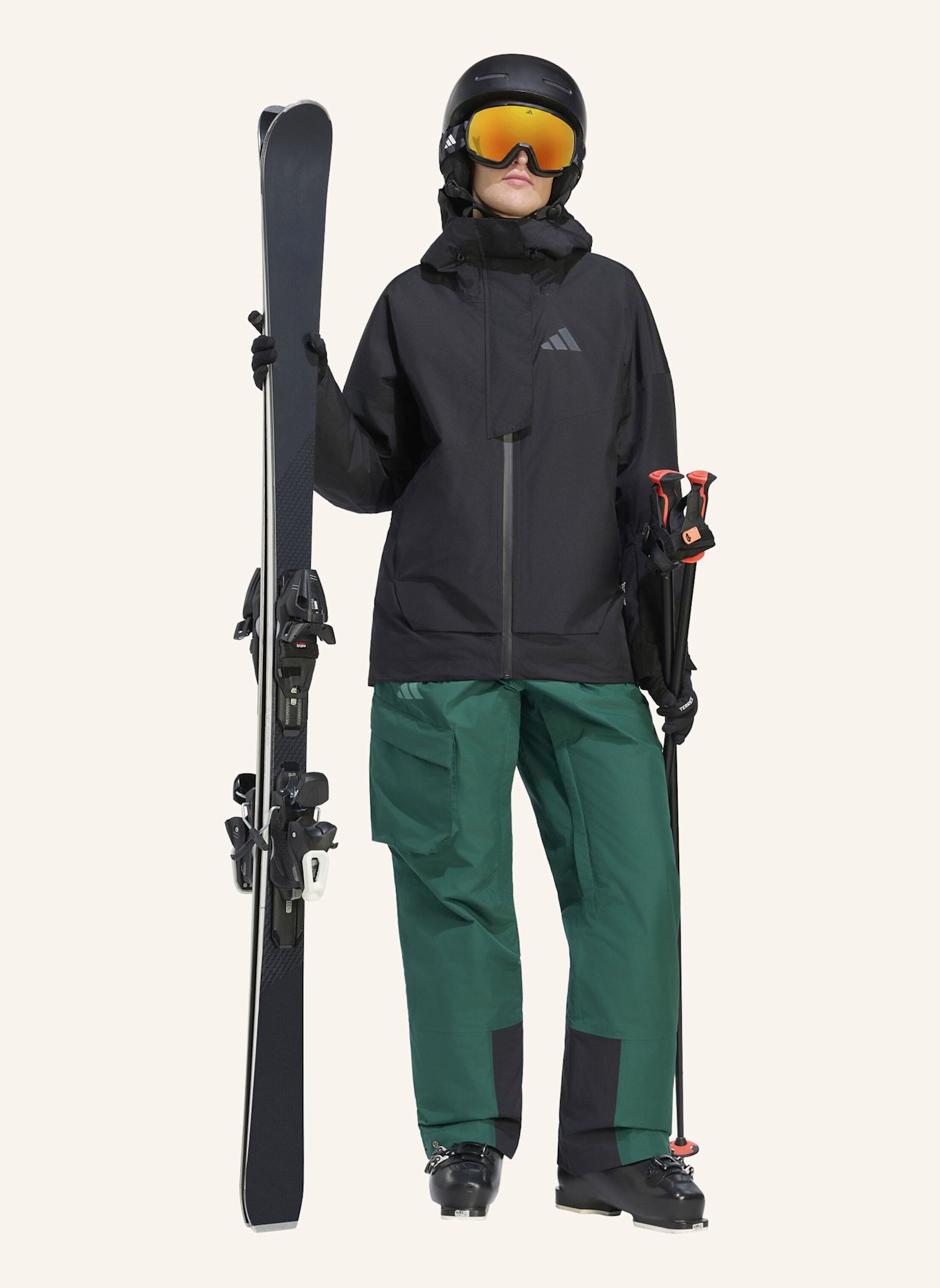 adidas TERREX TERREX XPLORIC JACKE, 2-LAGIG, CLIMAPROOF, ISOLIERT: SCHWARZ