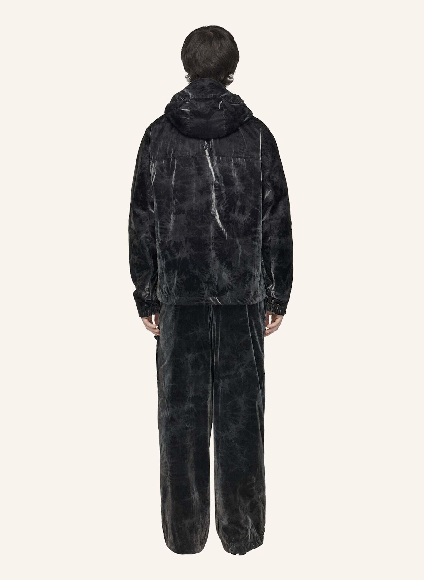 Y-3 Y-3 MARBLE NYLON WINDBREAKER: SCHWARZ