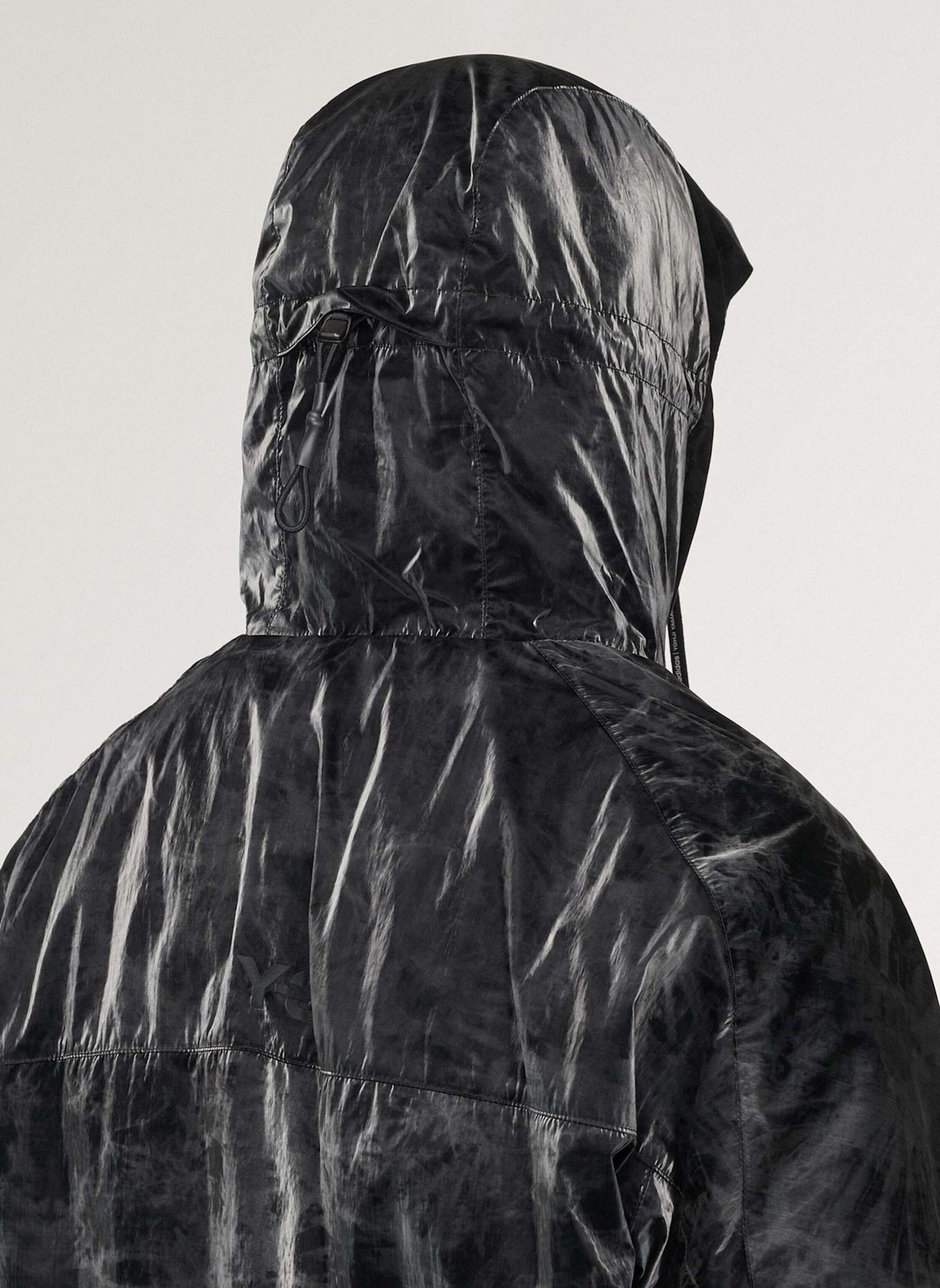Y-3 Y-3 MARBLE NYLON WINDBREAKER: SCHWARZ