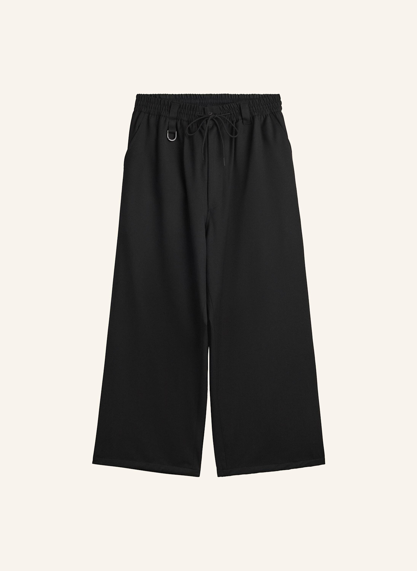 Y-3 Y-3 HOSE, WOLLE, GERADES BEIN: SCHWARZ