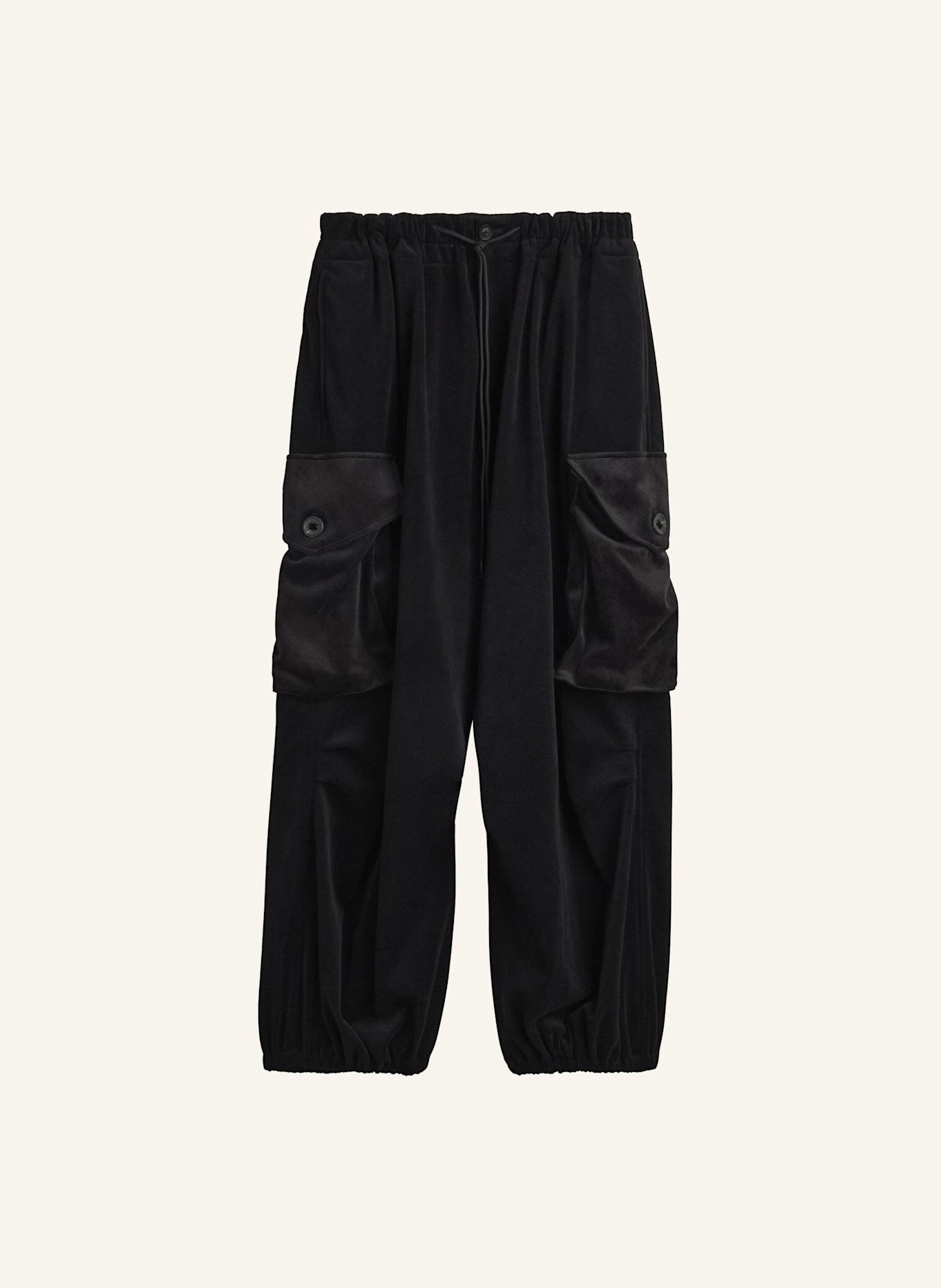 Y-3 Y-3 CARGOHOSE, CORDSAMT: SCHWARZ