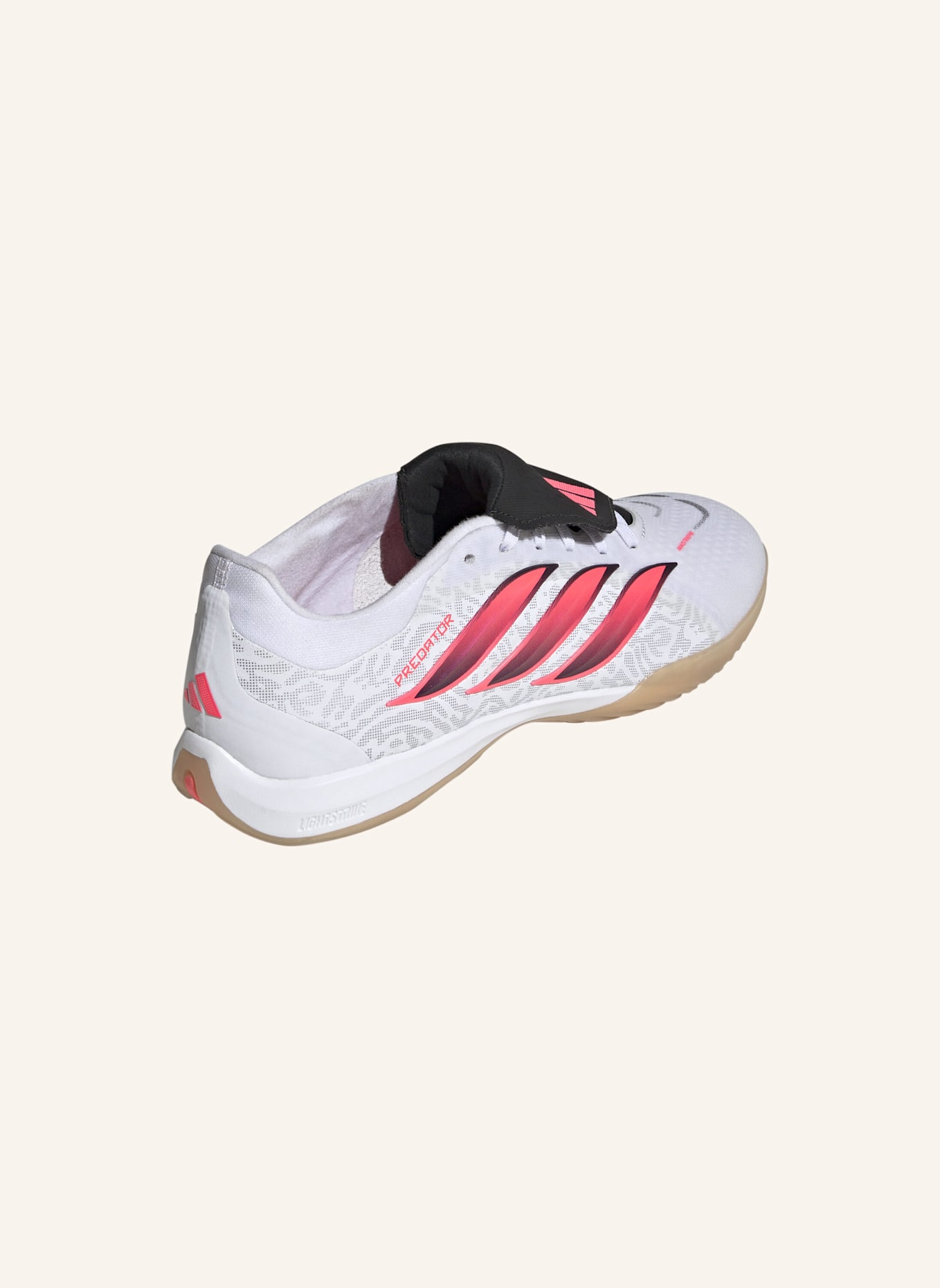 adidas PREDATOR PRO FUSSBALLSCHUH, HALLE, UMSCHLAGBARE ZUNGE: WEISS/ NEONORANGE/ SCHWARZ