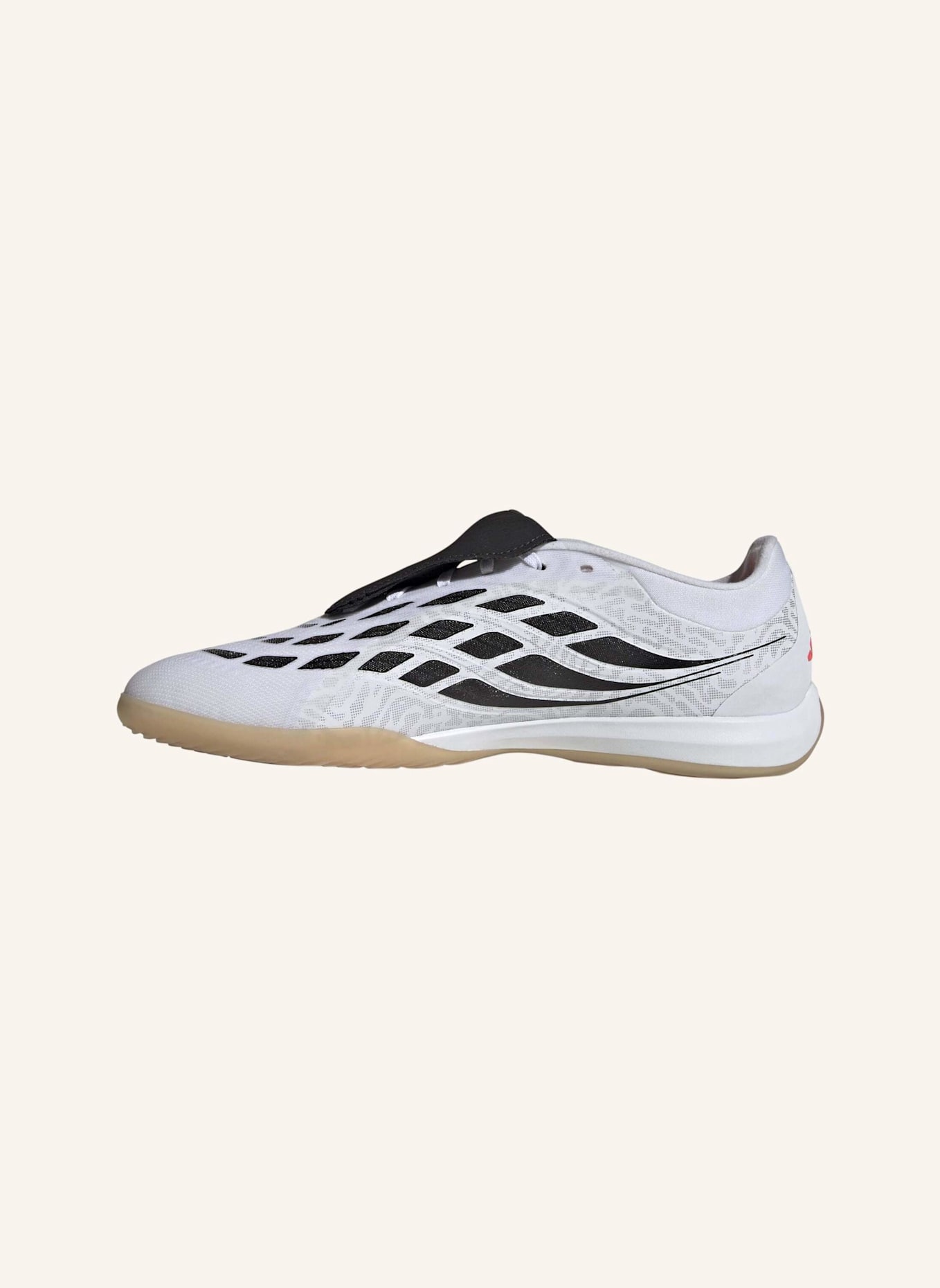 adidas PREDATOR PRO FUSSBALLSCHUH, HALLE, UMSCHLAGBARE ZUNGE: WEISS/ NEONORANGE/ SCHWARZ