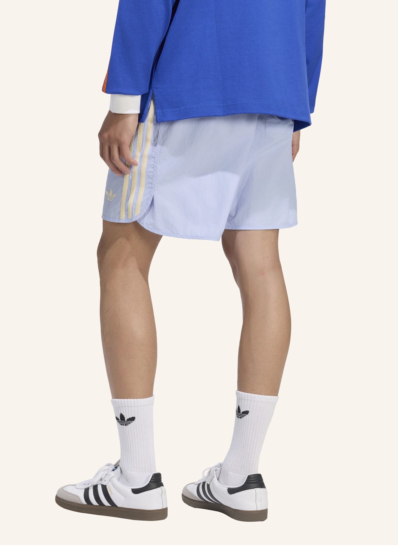 adidas Originals SPRINTER SHORTS: BLAU/ CREME