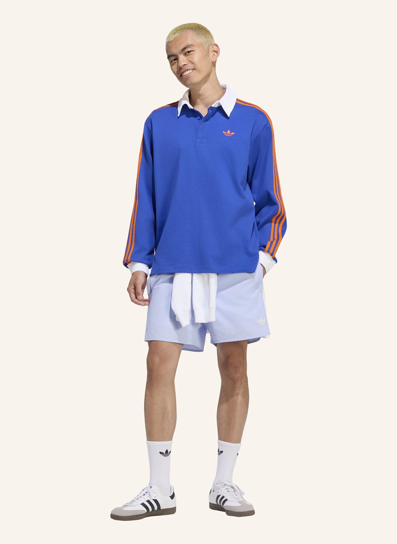 adidas Originals SPRINTER SHORTS: BLAU/ CREME