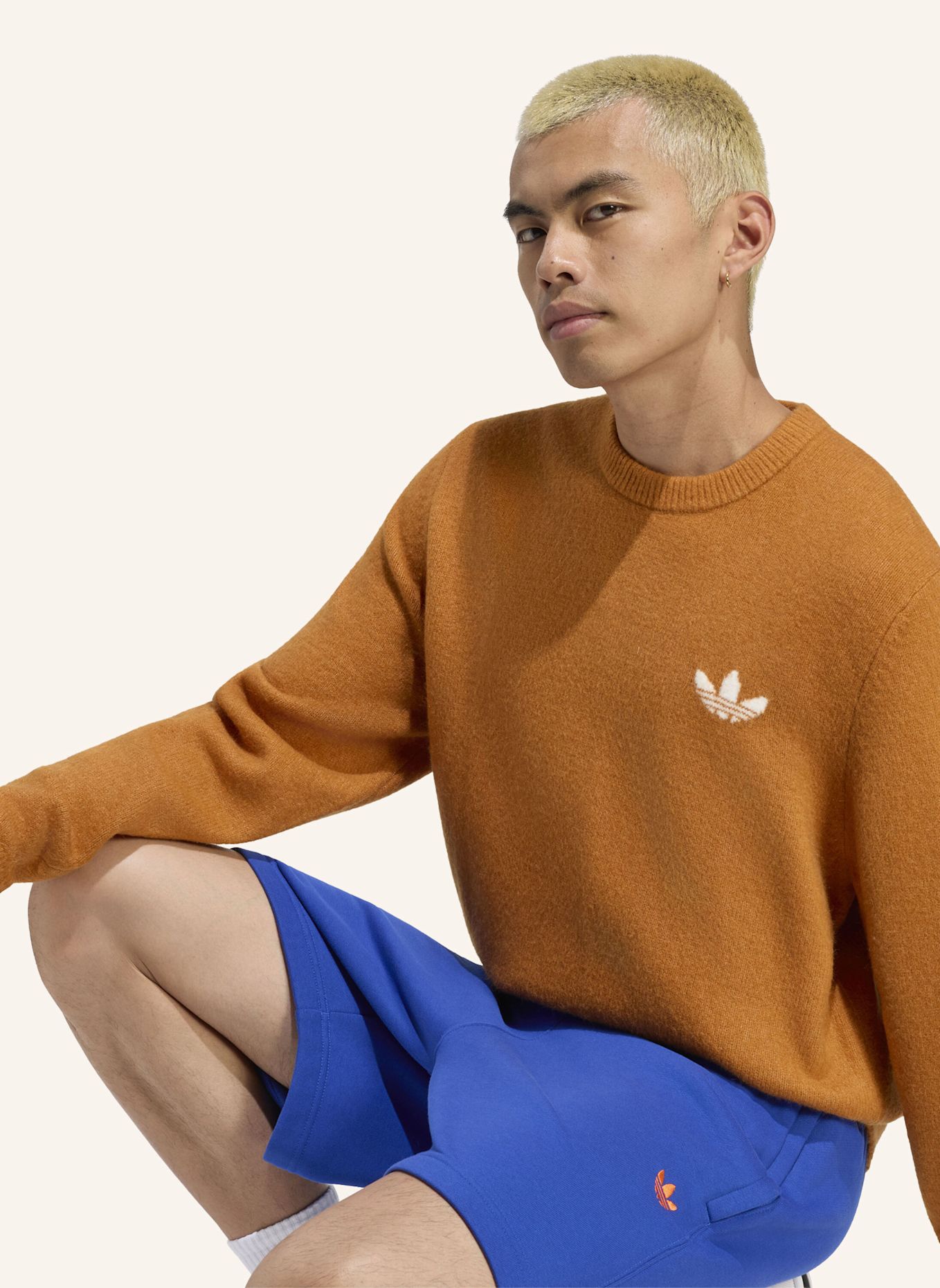 adidas Originals TREFOIL ESSENTIALS STRICKPULLOVER: BEIGE
