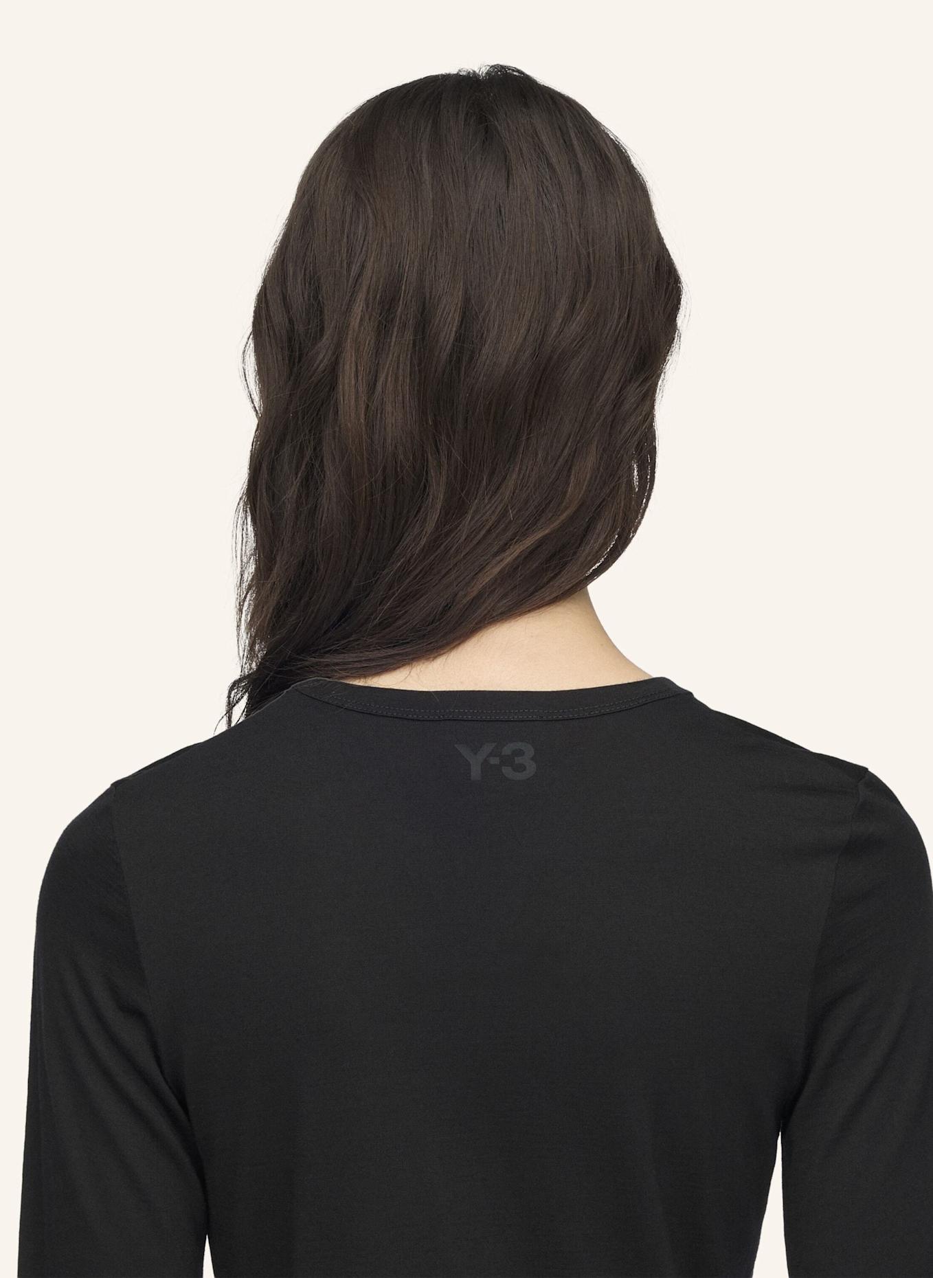 Y-3 Y-3 LONGSLEEVE, WOLLE, KORDELZUG: SCHWARZ