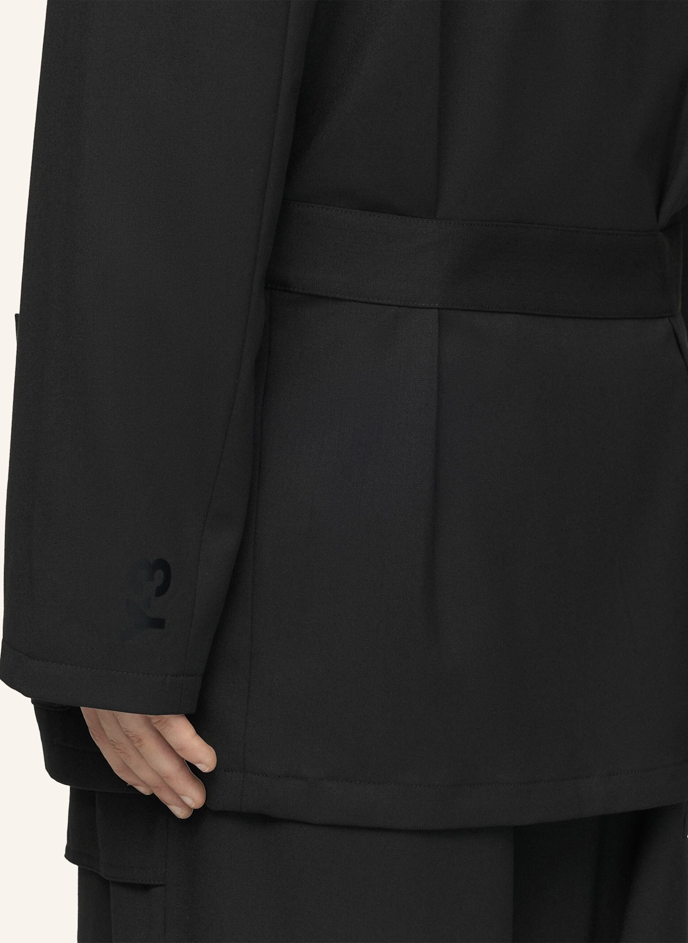 Y-3 Y-3 CHORE WOLLMANTEL: SCHWARZ