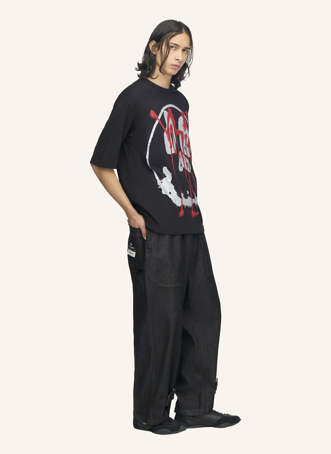 Y-3 Y-3 CHITO GRAFIK T-SHIRT: SCHWARZ