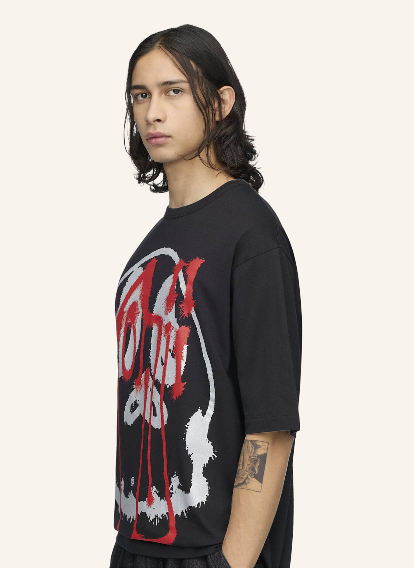 Y-3 Y-3 CHITO GRAFIK T-SHIRT: SCHWARZ