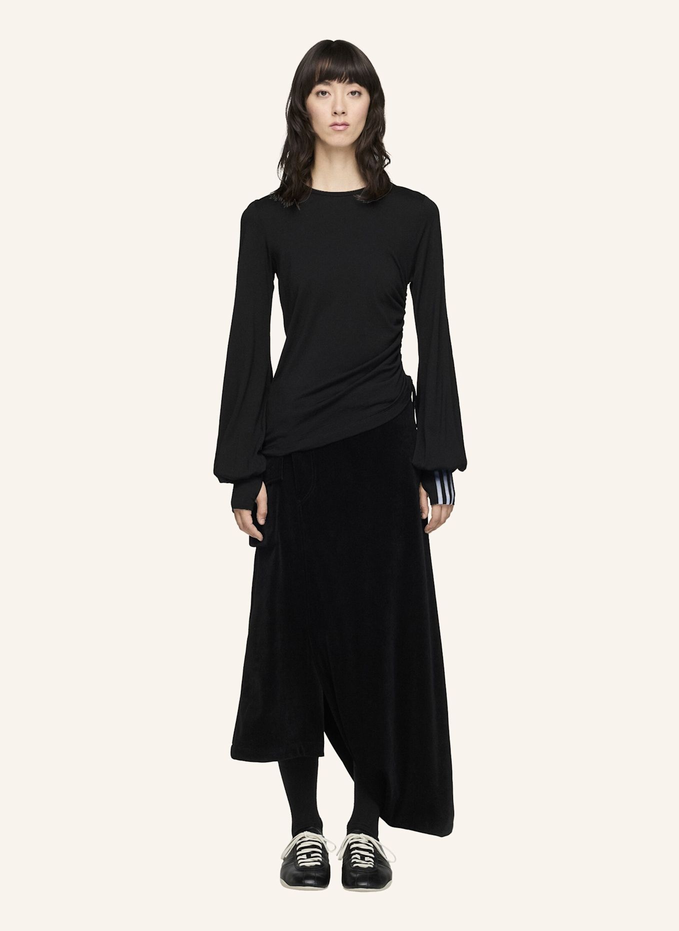 Y-3 Y-3 UTILITY ROCK, CORDSAMT: SCHWARZ