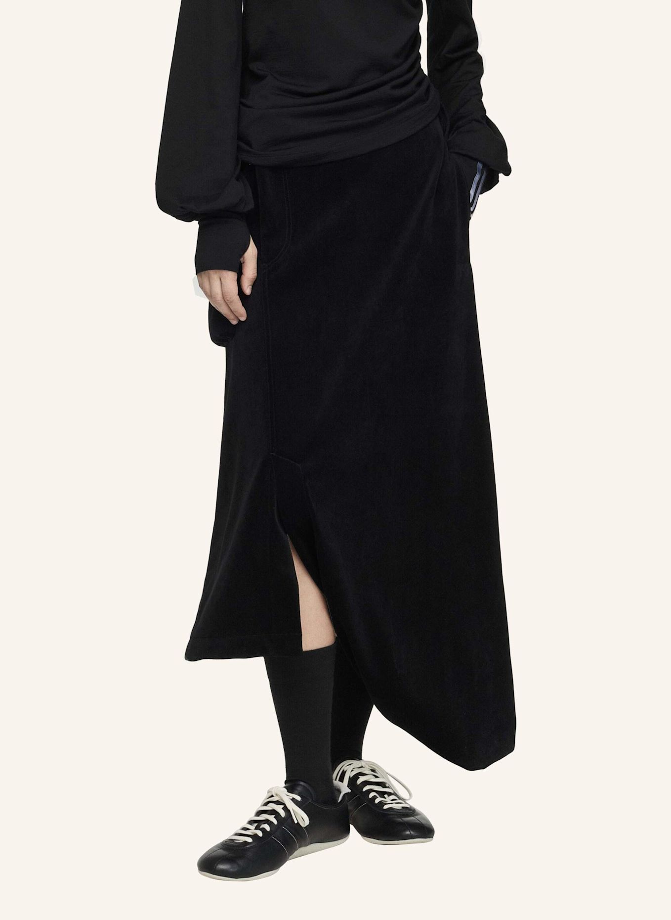 Y-3 Y-3 UTILITY ROCK, CORDSAMT: SCHWARZ