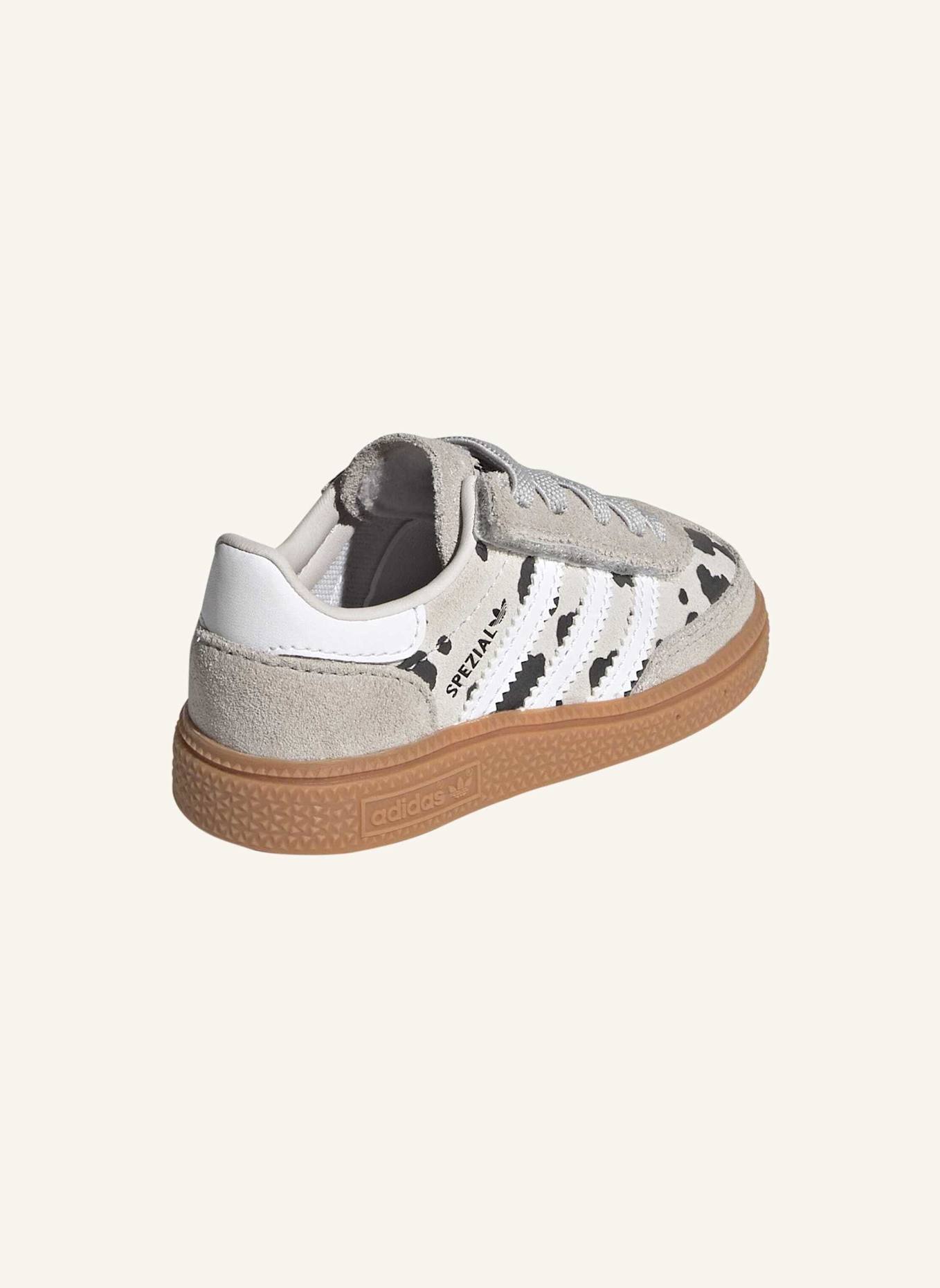 adidas Originals HANDBALL SPEZIAL SCHUH, KOMFORTVERSCHLUSS, ELASTISCHE SCHNÜRSENKEL: GRAU/ WEISS