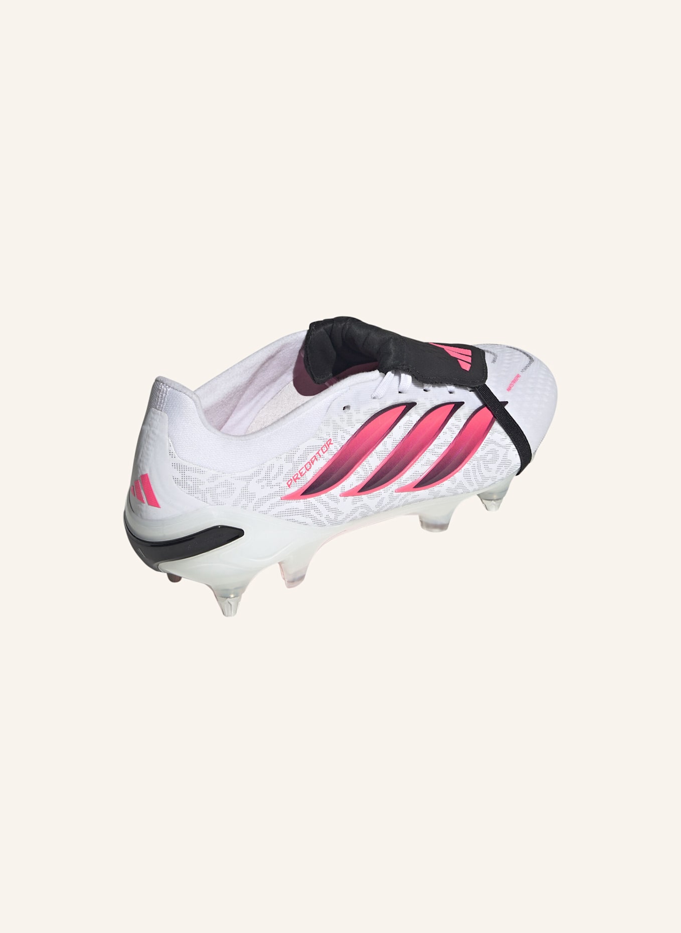 adidas PREDATOR PRO FUSSBALLSCHUH, WEICHE BÖDEN, UMSCHLAGBARE ZUNGE: WEISS/ NEONORANGE/ SCHWARZ