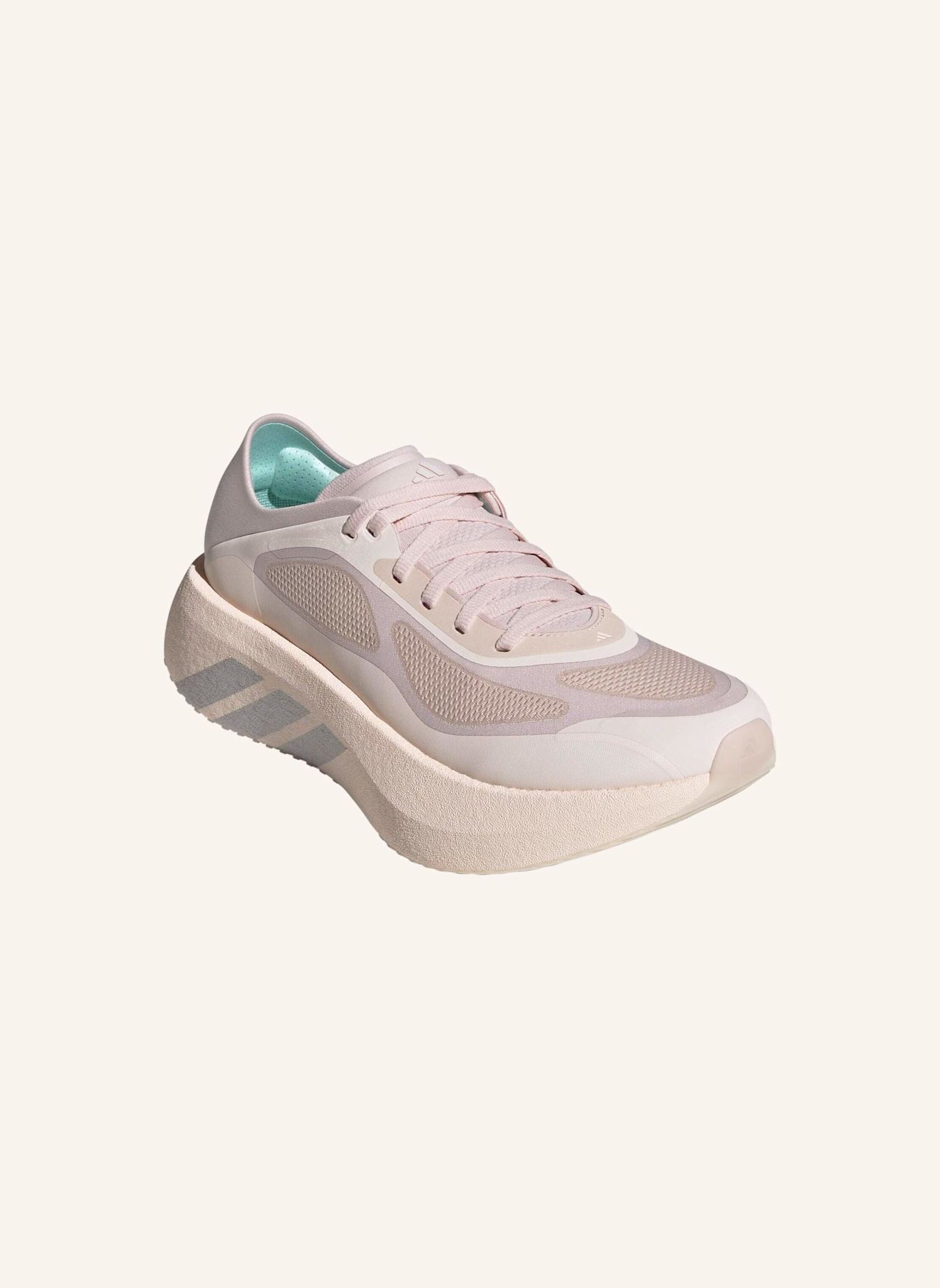 adidas HYPERBOOST RUN LAUFSCHUH: ROSA/ BEIGE/ GRÜN