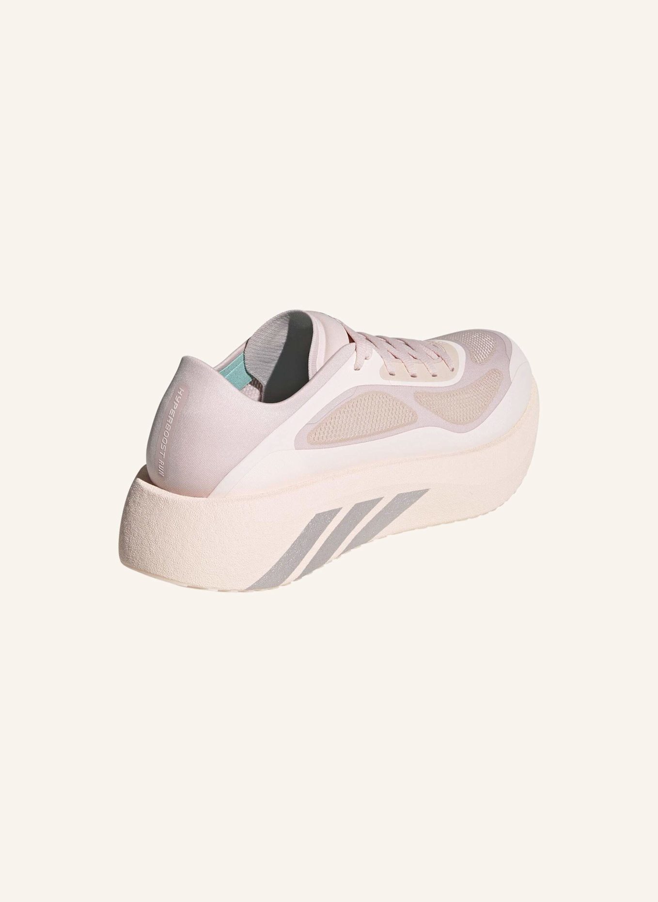 adidas HYPERBOOST RUN LAUFSCHUH: ROSA/ BEIGE/ GRÜN