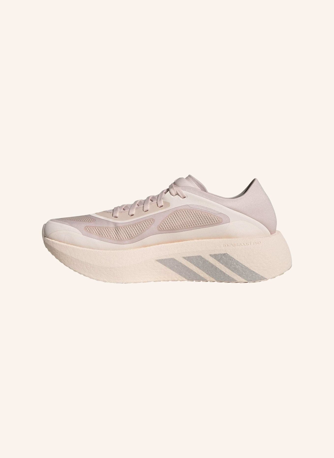 adidas HYPERBOOST RUN LAUFSCHUH: ROSA/ BEIGE/ GRÜN