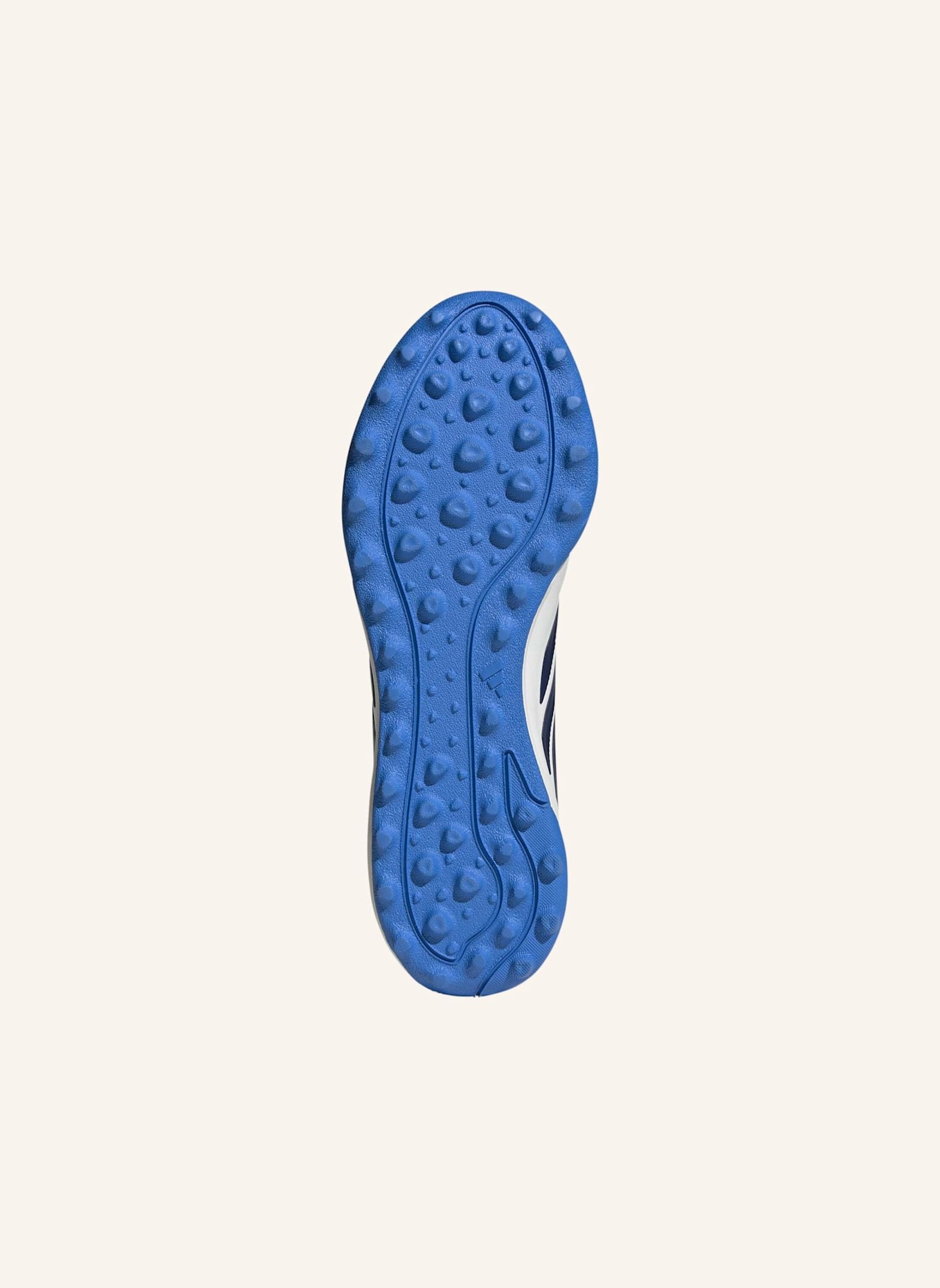adidas COPA PURE IV PRO TURF FOOTBALL SHOES: WEISS/ BLAU