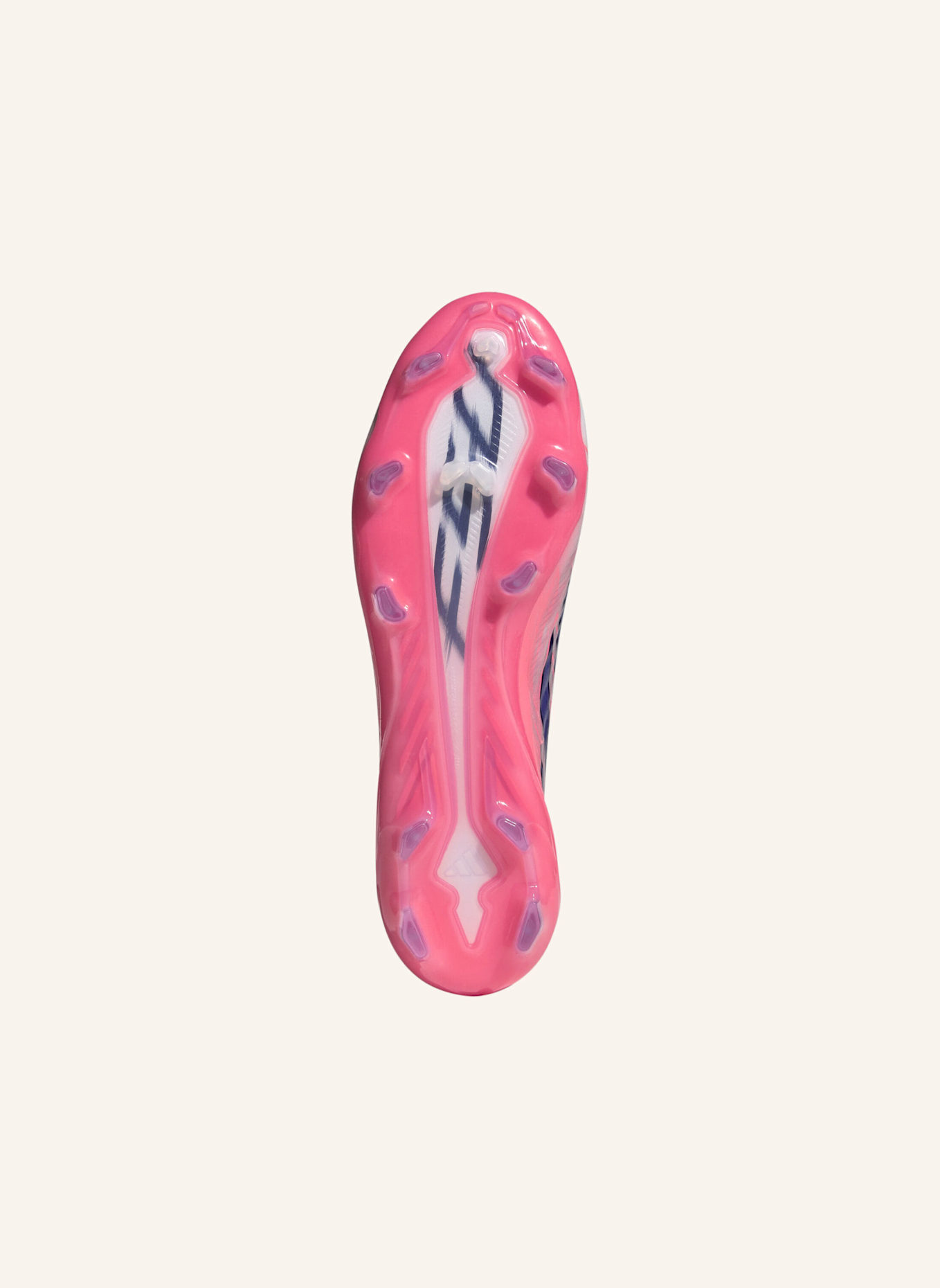 adidas F50 HYPERFAST PRO FUSSBALLSCHUH, FESTE BÖDEN, OHNE SCHNÜRSENKEL: WEISS/ DUNKELLILA/ NEONORANGE