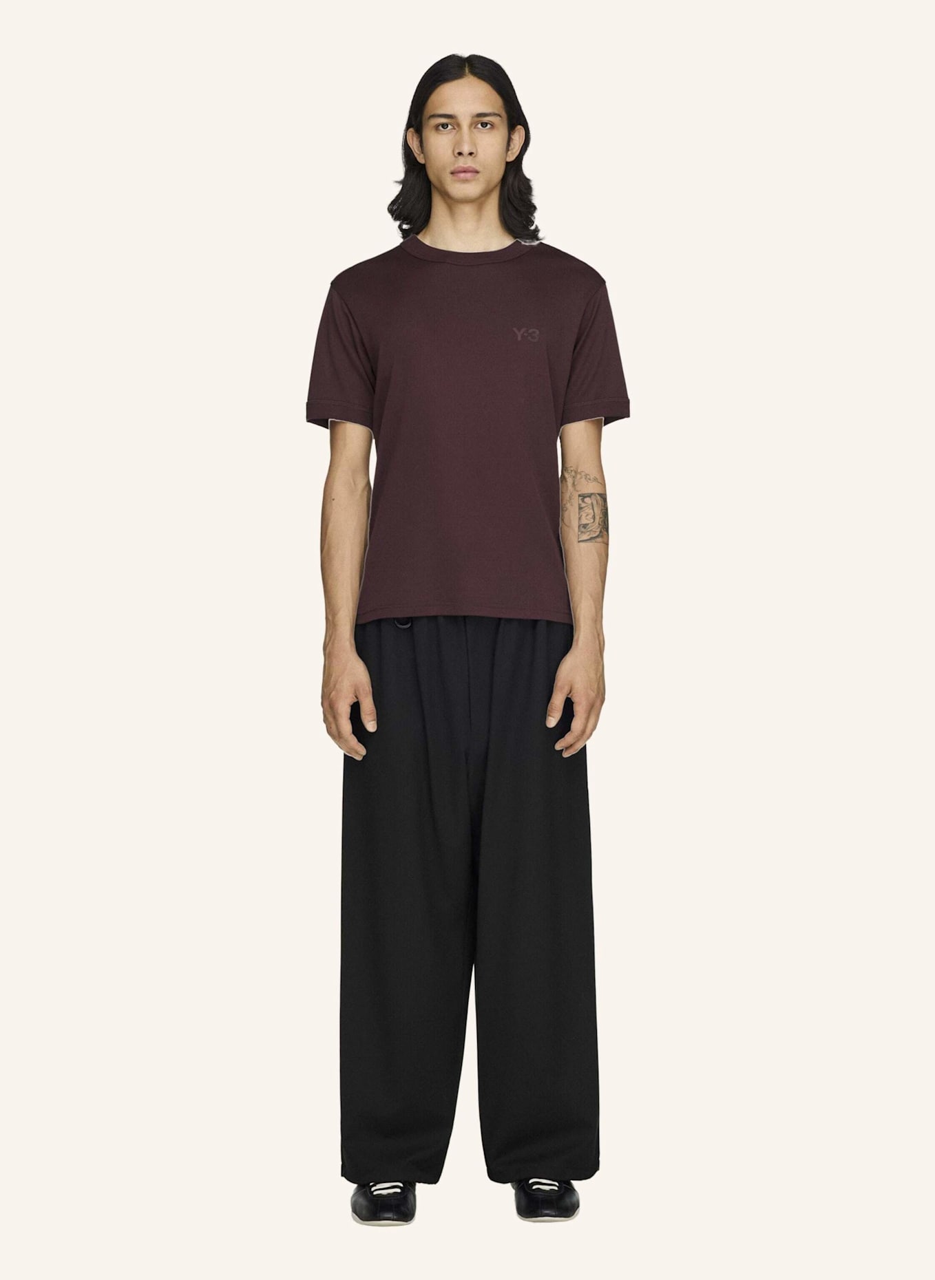 Y-3 Y-3 HOSE, WOLLE, GERADES BEIN: SCHWARZ