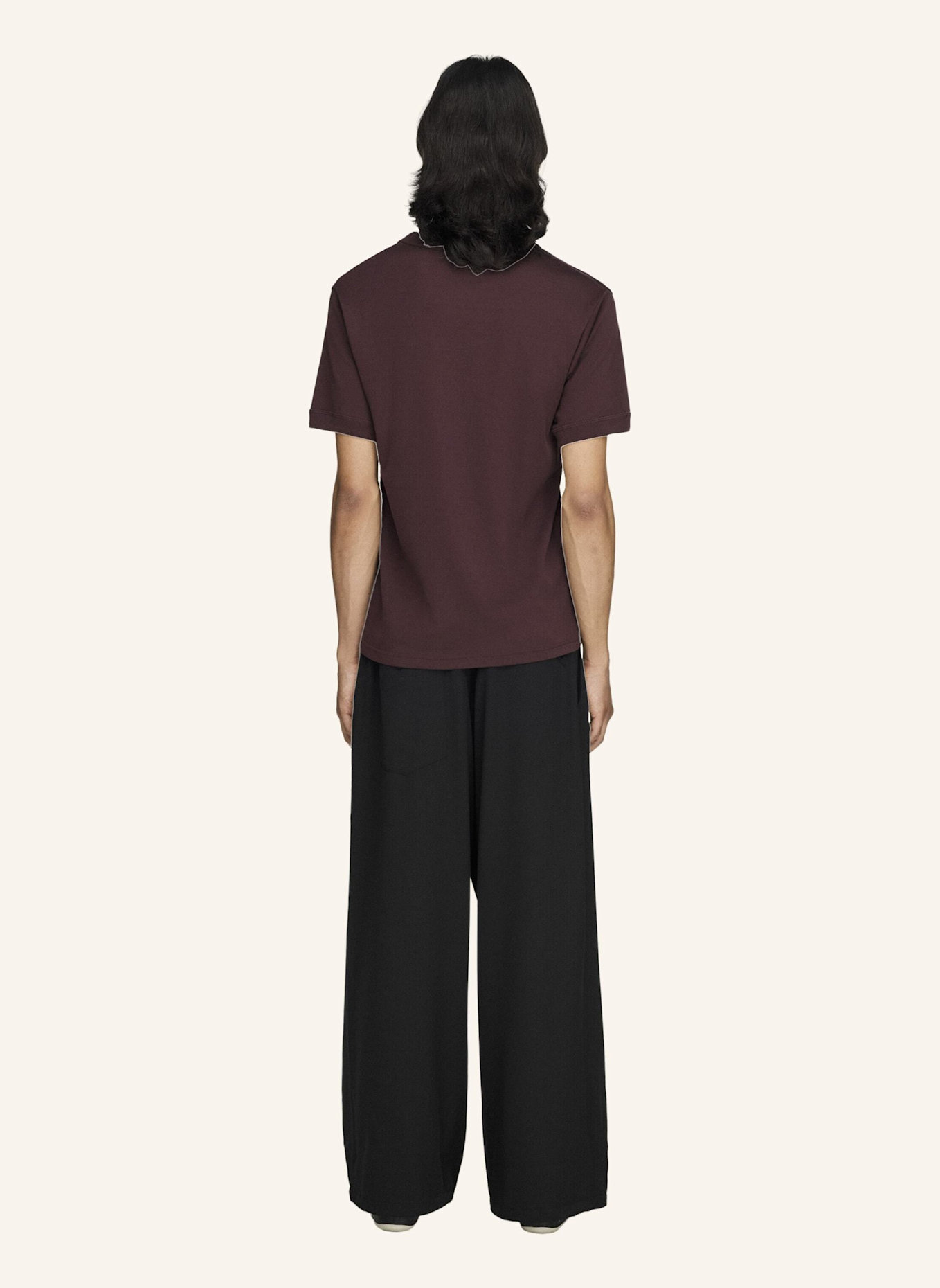 Y-3 Y-3 HOSE, WOLLE, GERADES BEIN: SCHWARZ