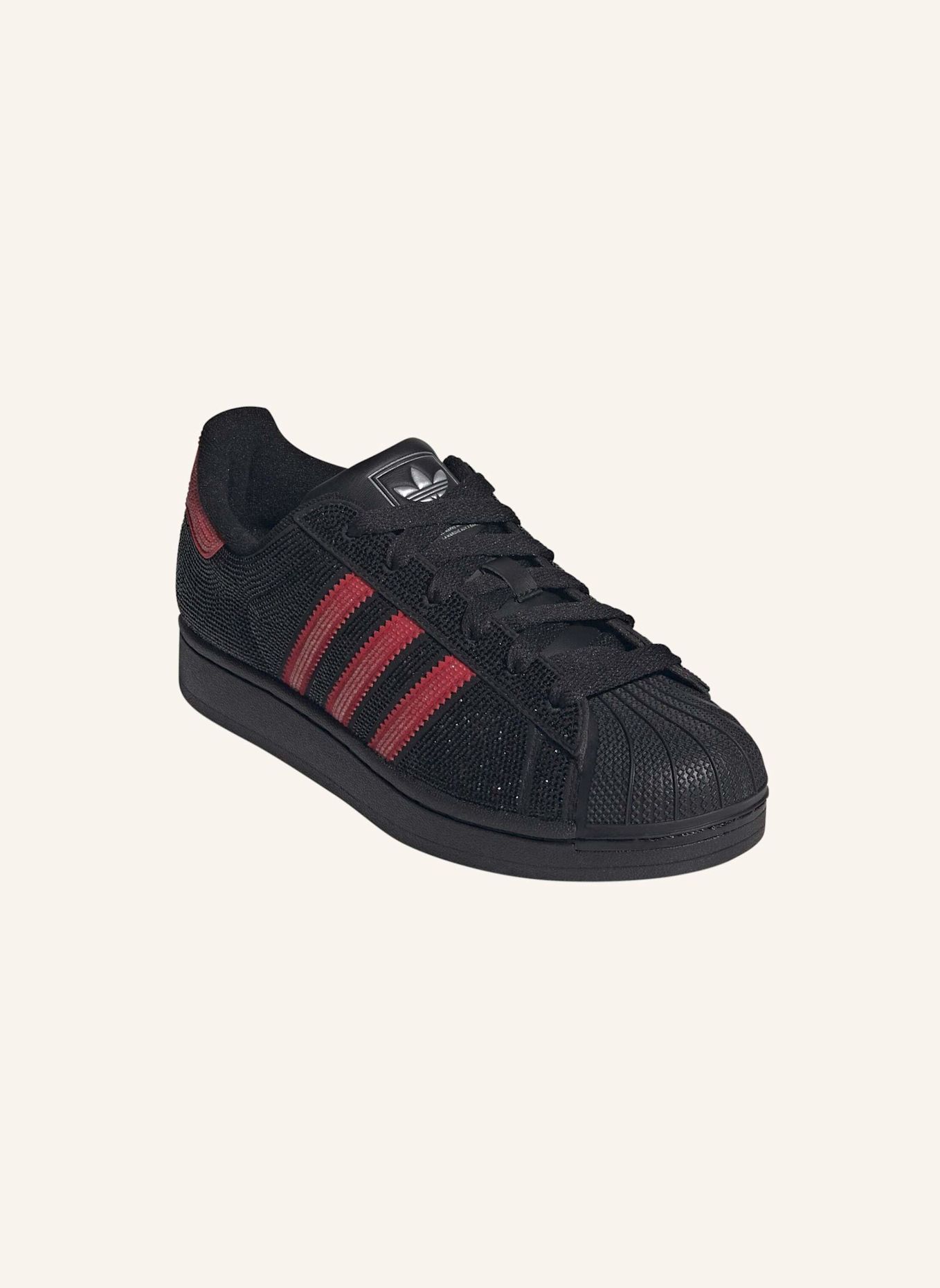 adidas Originals SUPERSTAR II SCHUH: SCHWARZ / ROT / SILBER