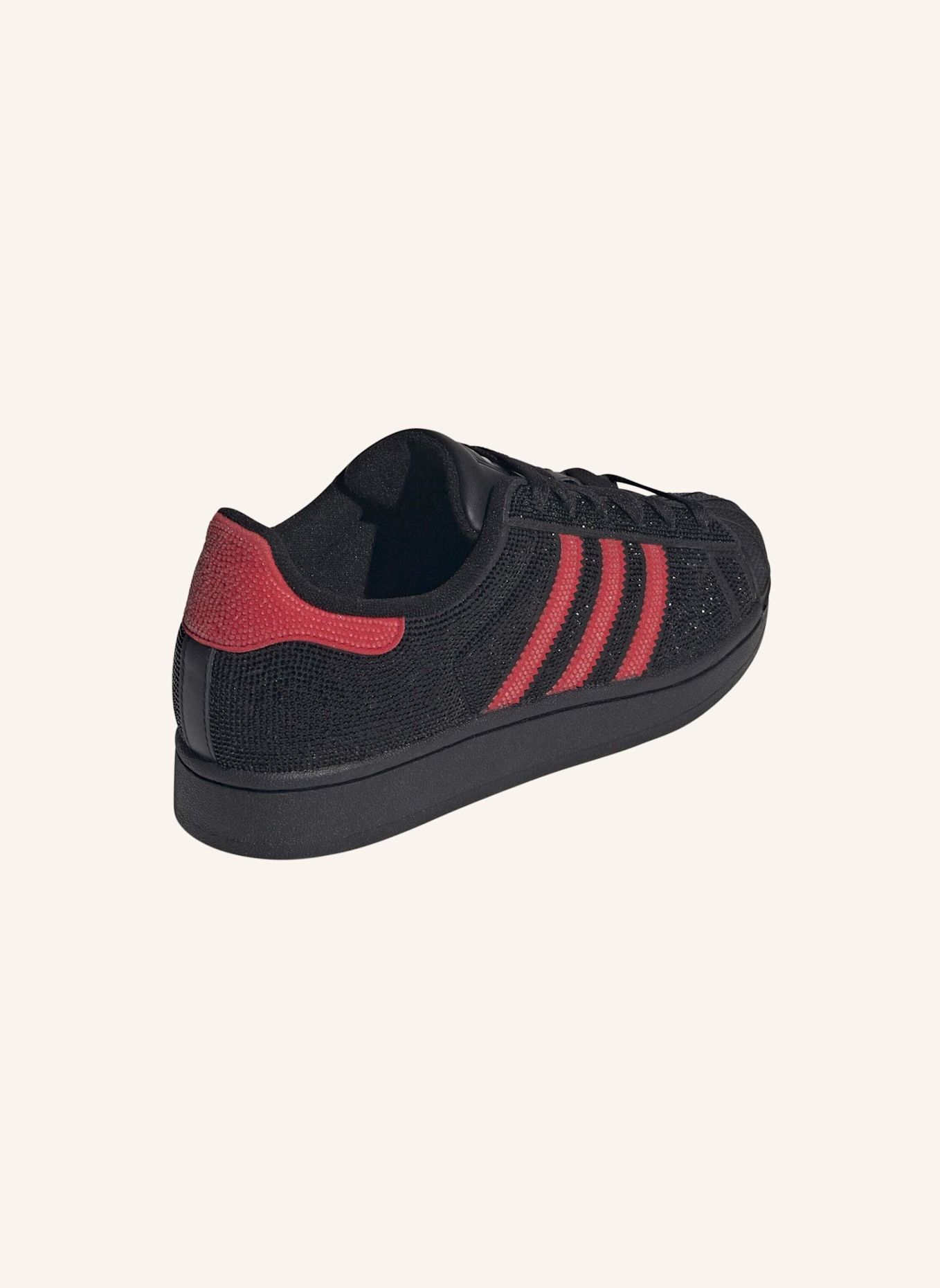 adidas Originals SUPERSTAR II SCHUH: SCHWARZ / ROT / SILBER
