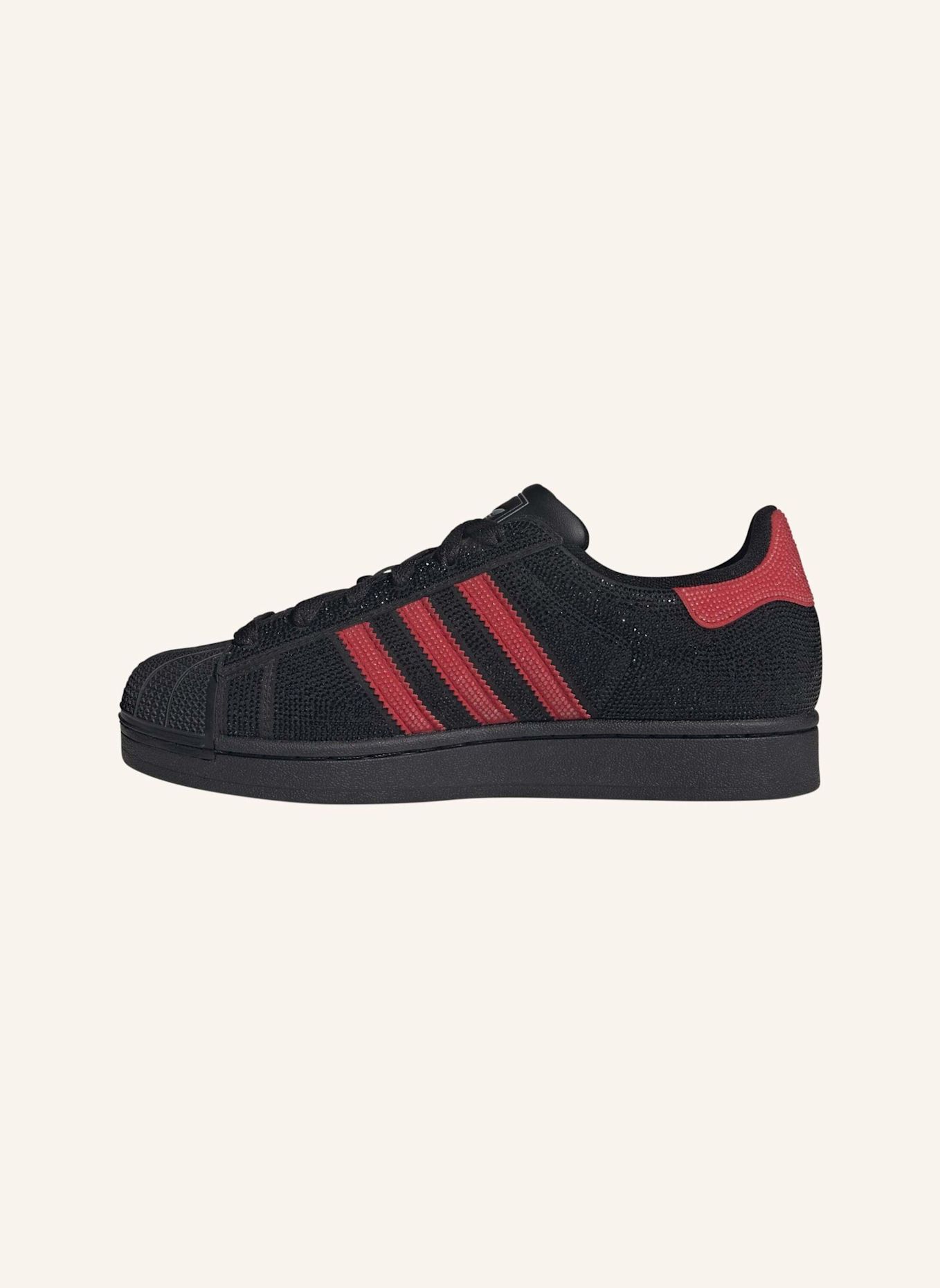 adidas Originals SUPERSTAR II SCHUH: SCHWARZ / ROT / SILBER