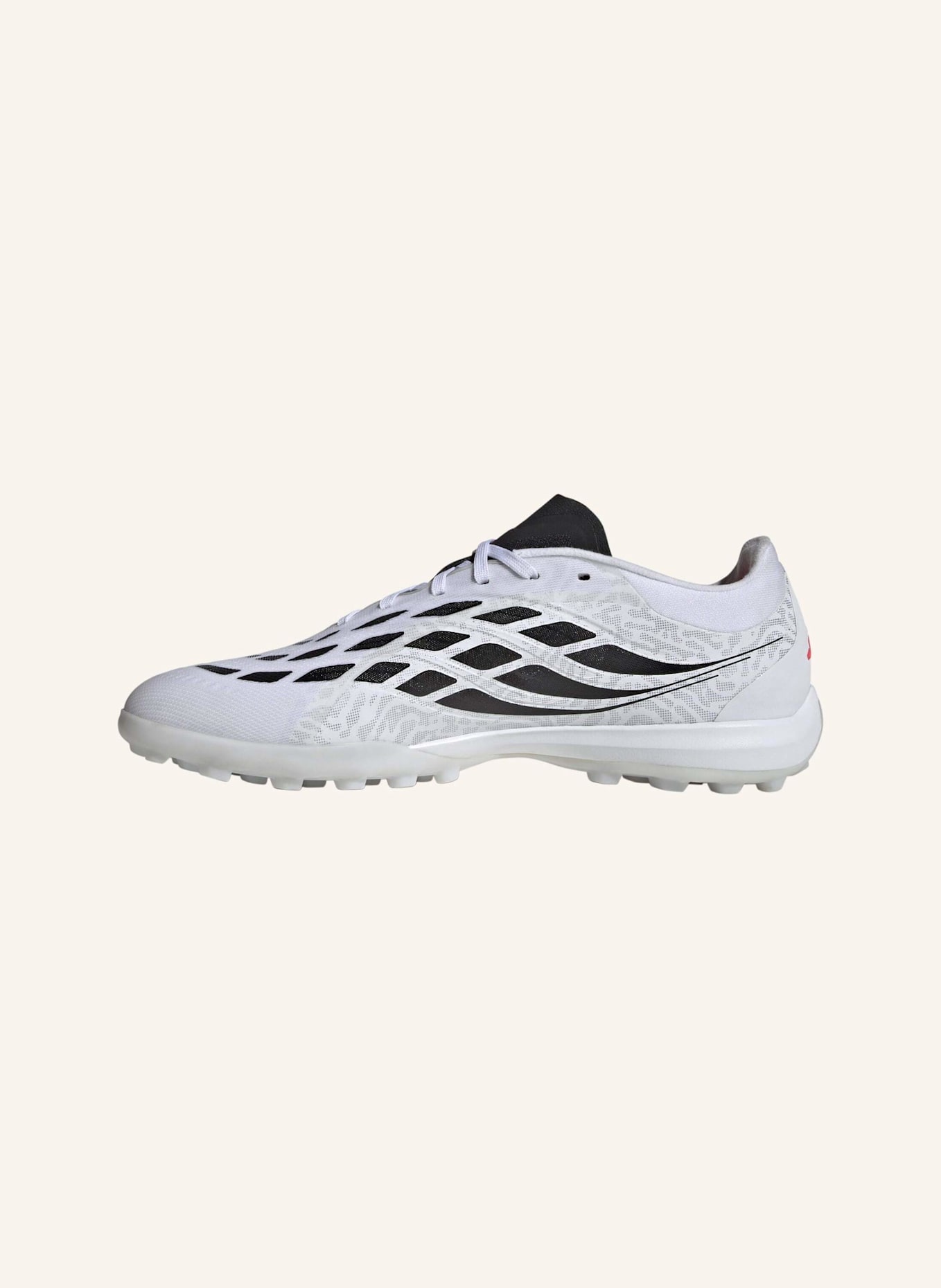 adidas PREDATOR PRO FUSSBALLSCHUH, TURF: WEISS/ NEONORANGE/ SCHWARZ