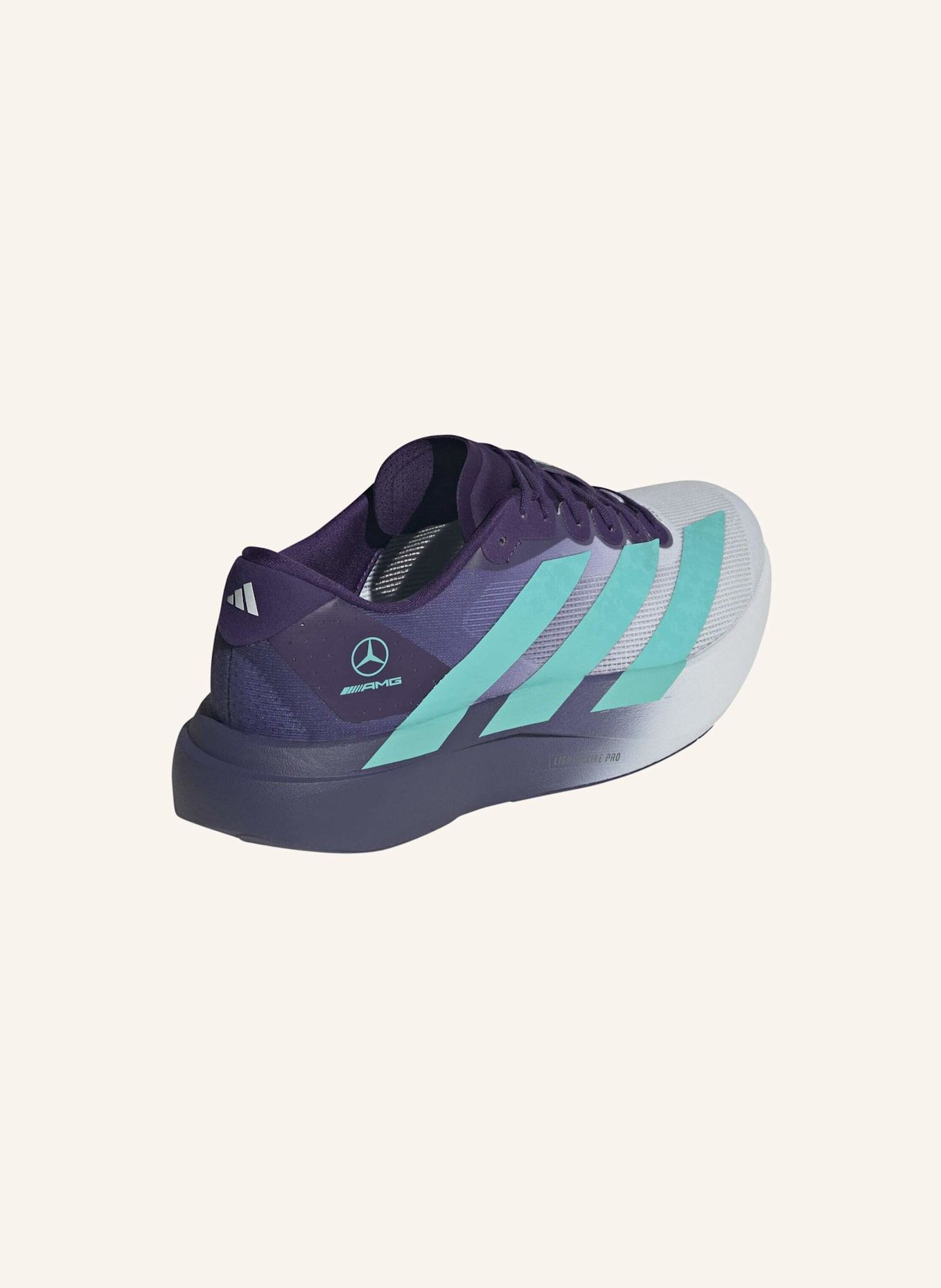 adidas ADIZERO EVO SL MERCEDES-AMG PETRONAS F1 TEAM SCHUH: BLAU / GRÜN / LILA