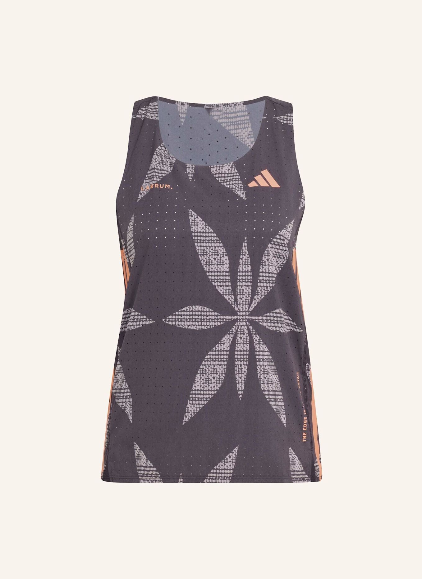 adidas ADIDAS RUNNING X LABRUM SINGLET: SCHWARZ / LILA