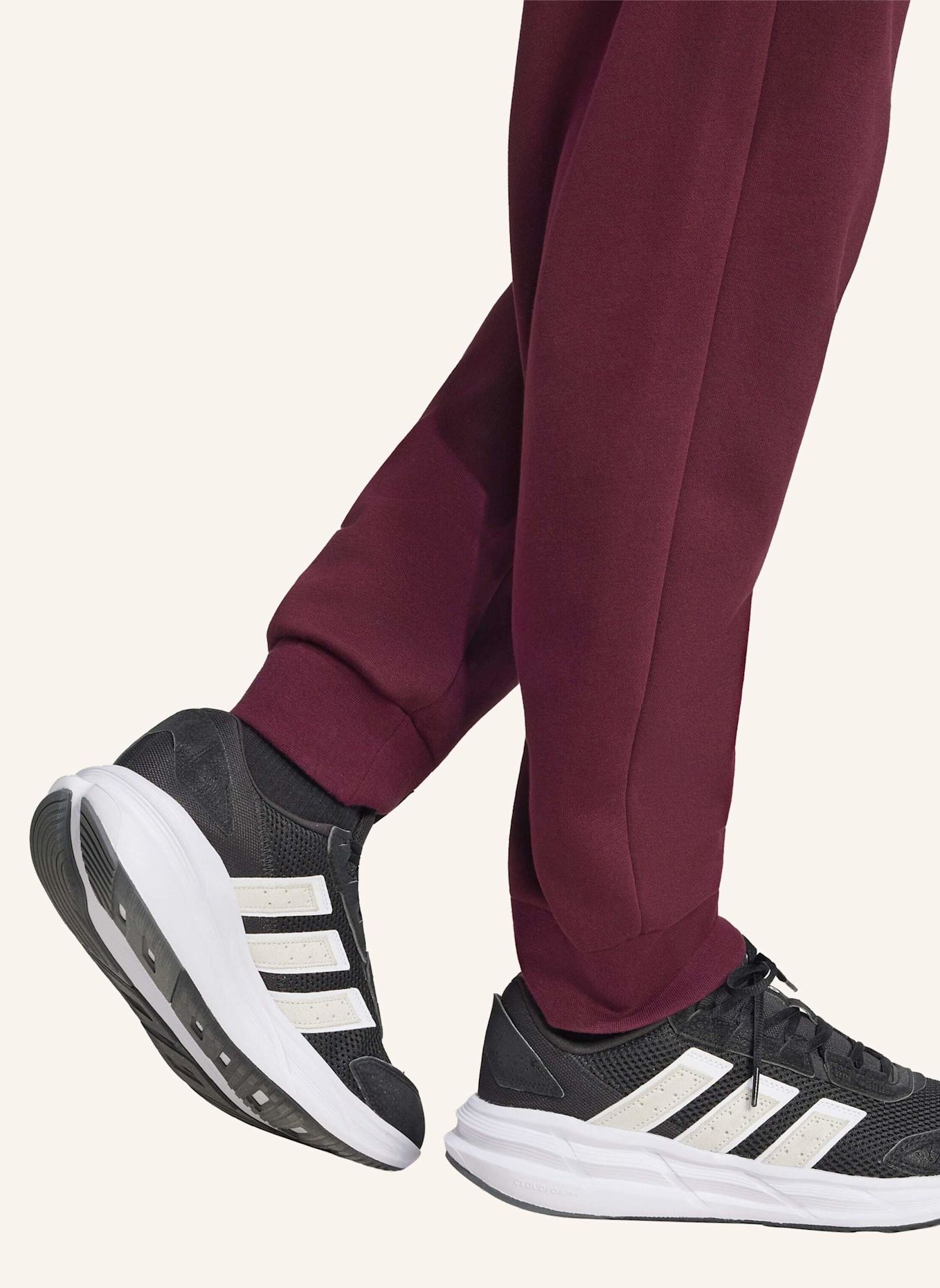 adidas 3-STREIFEN FLEECE TRAININGSANZUG: BRAUN / GRAU