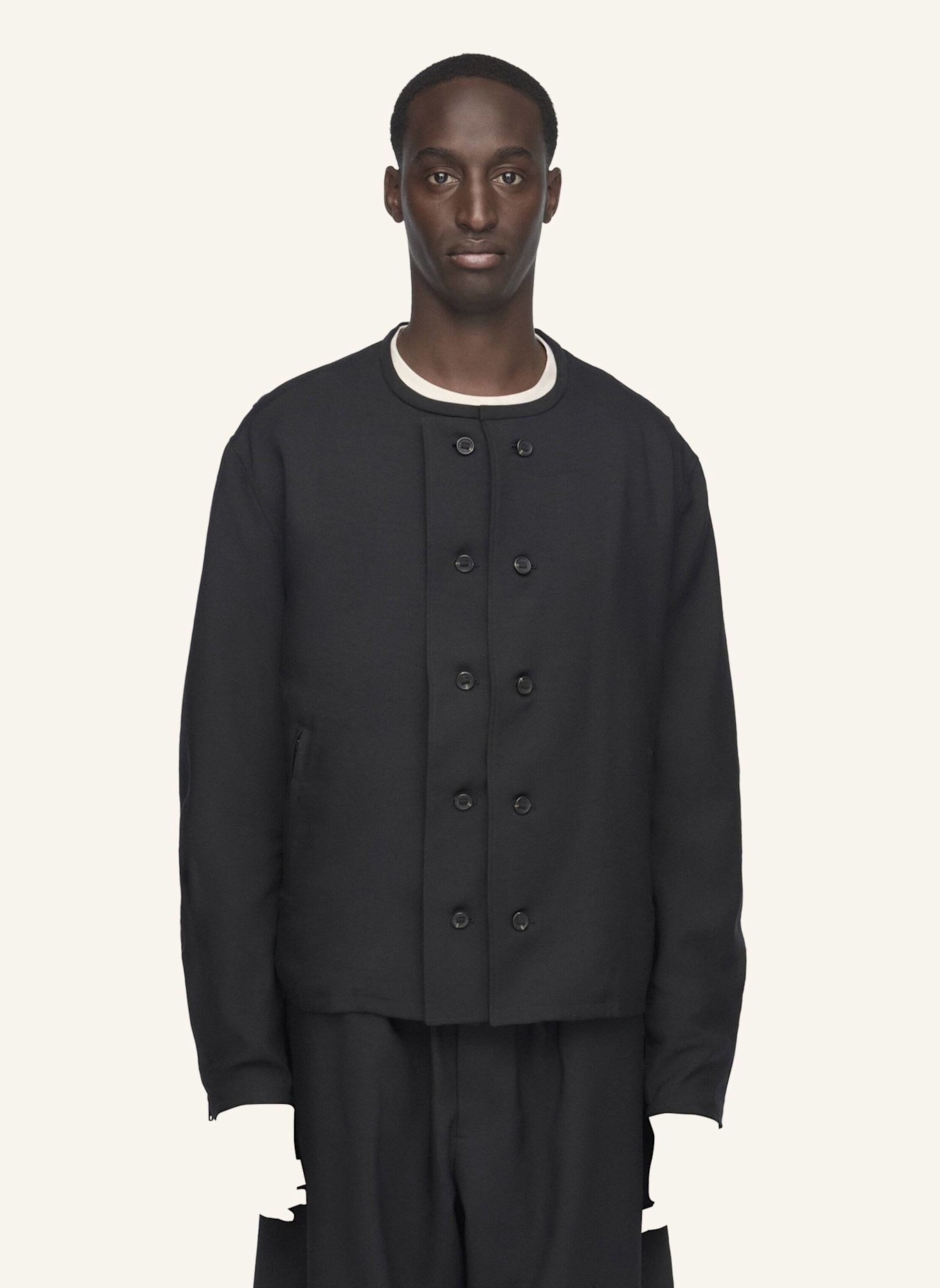 Y-3 Y-3 SPORT UNIFORM ADAPTIVE BLOUSON, KRAGENLOS: SCHWARZ