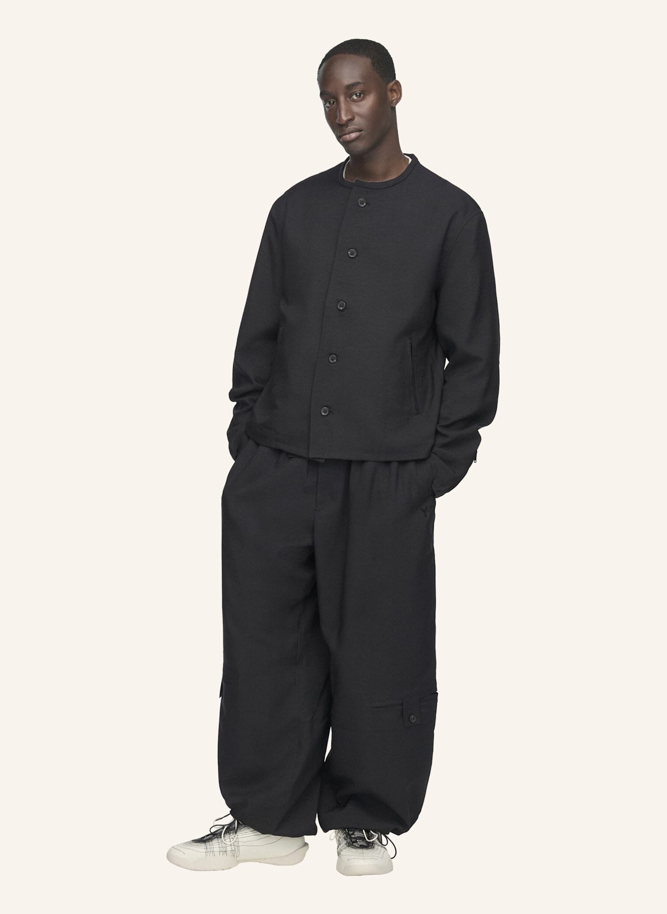 Y-3 Y-3 SPORT UNIFORM ADAPTIVE BLOUSON, KRAGENLOS: SCHWARZ