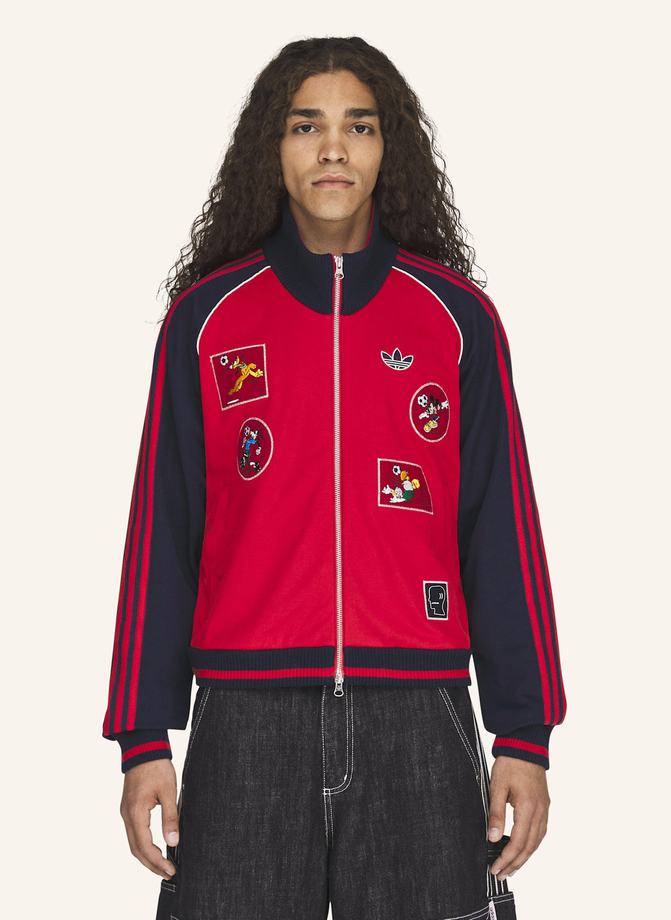 adidas Originals BRAIN DEAD DISNEY ORIGINALS JACKE: ROT