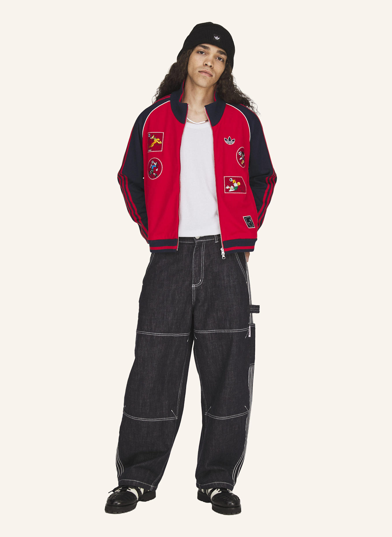 adidas Originals BRAIN DEAD DISNEY ORIGINALS JACKE: ROT