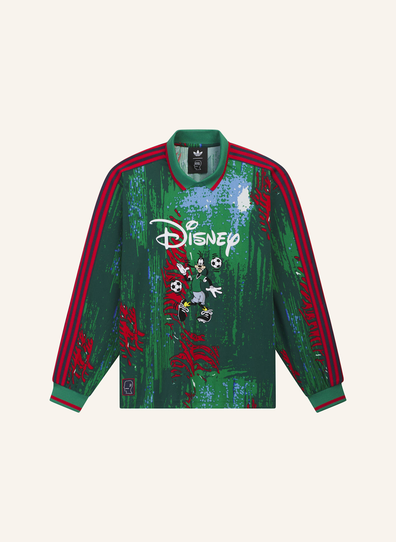 adidas Originals BRAIN DEAD DISNEY JERSEY, LANGÄRMELIG: ROT/ GRÜN/ BLAU