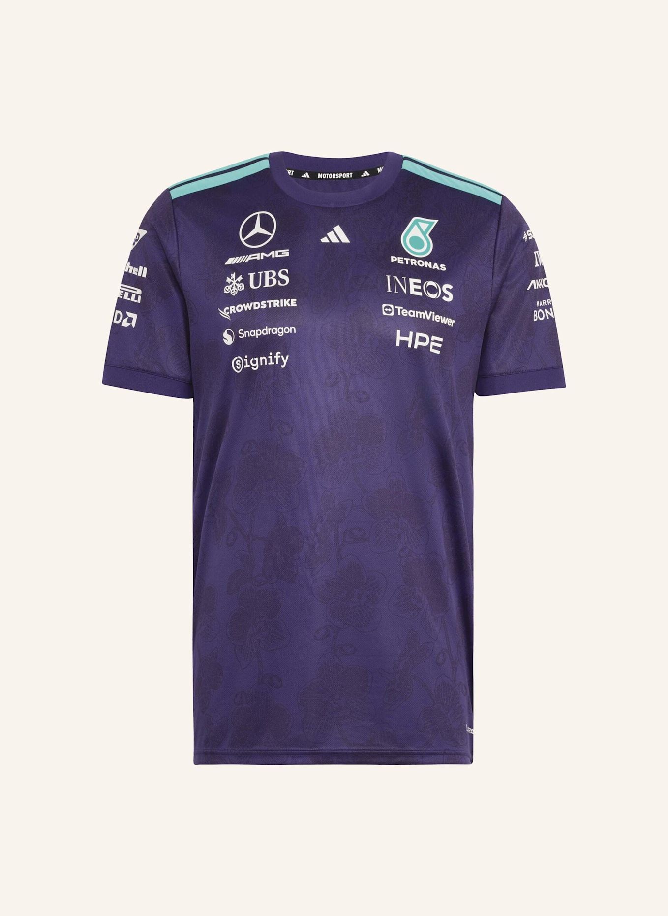 adidas MERCEDES AMG PETRONAS FORMULA 1 TEAM VANDA BLOOM FAHRERTRIKOT: LILA