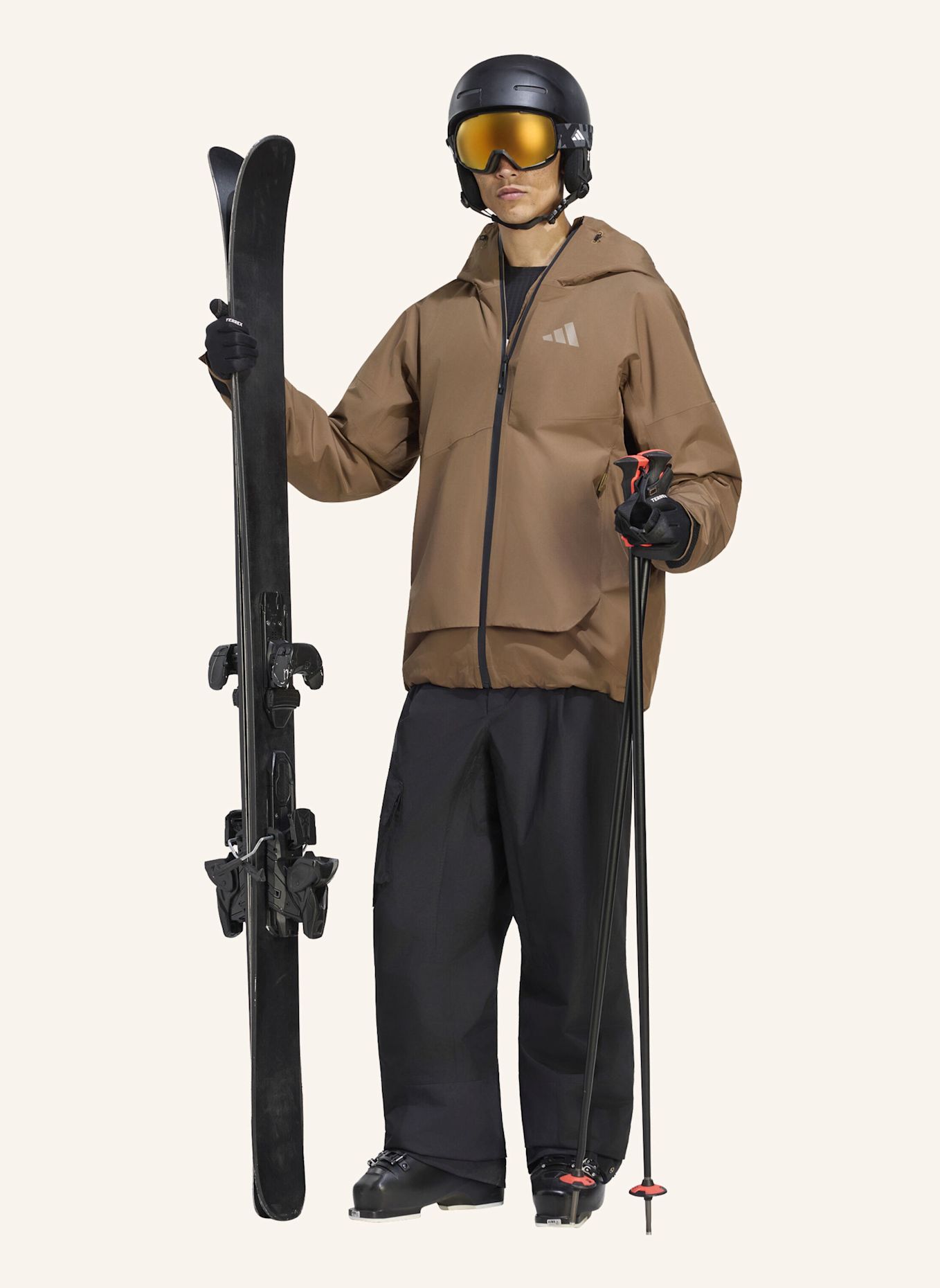 adidas TERREX TERREX XPLORIC CLIMAPROOF ISOLATIONSJACKE, 2-LAGIG: BRAUN
