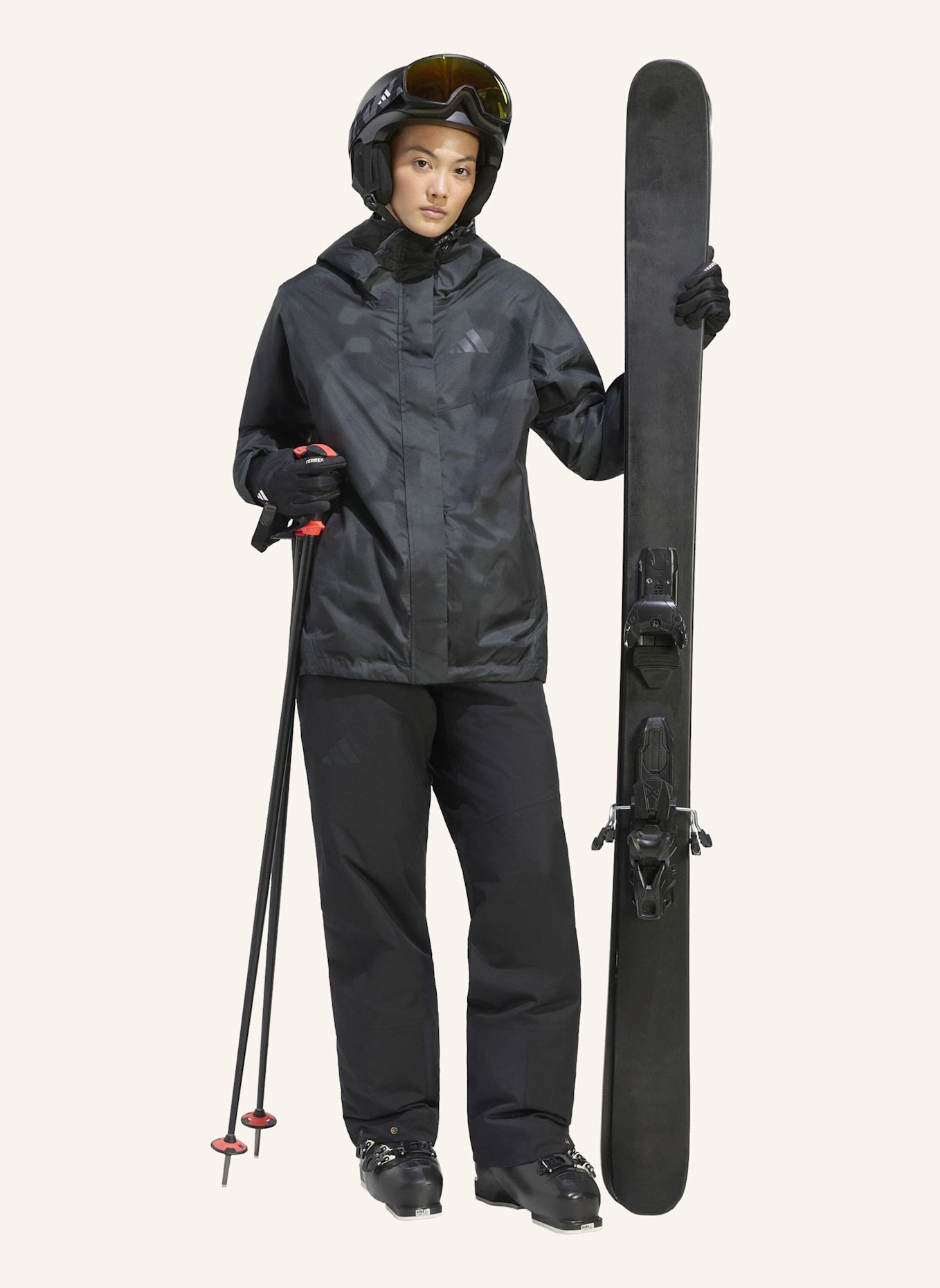 adidas TERREX TERREX MULTI CLIMAPROOF ISOLATIONSJACKE, 2-LAGIG: SCHWARZ / GRAU