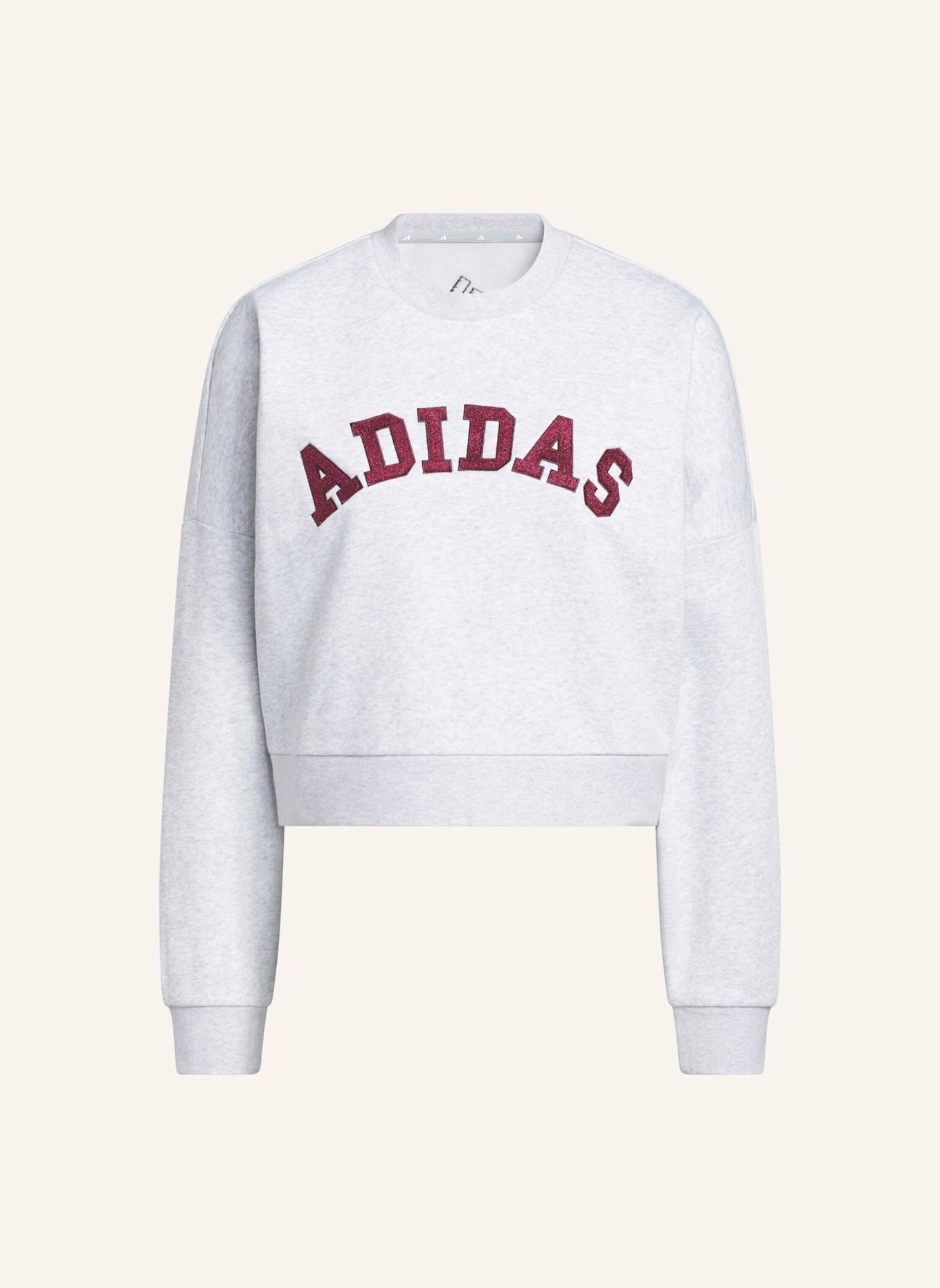adidas CHENILLE LOGO GRAFIK SWEATSHIRT: GRAU