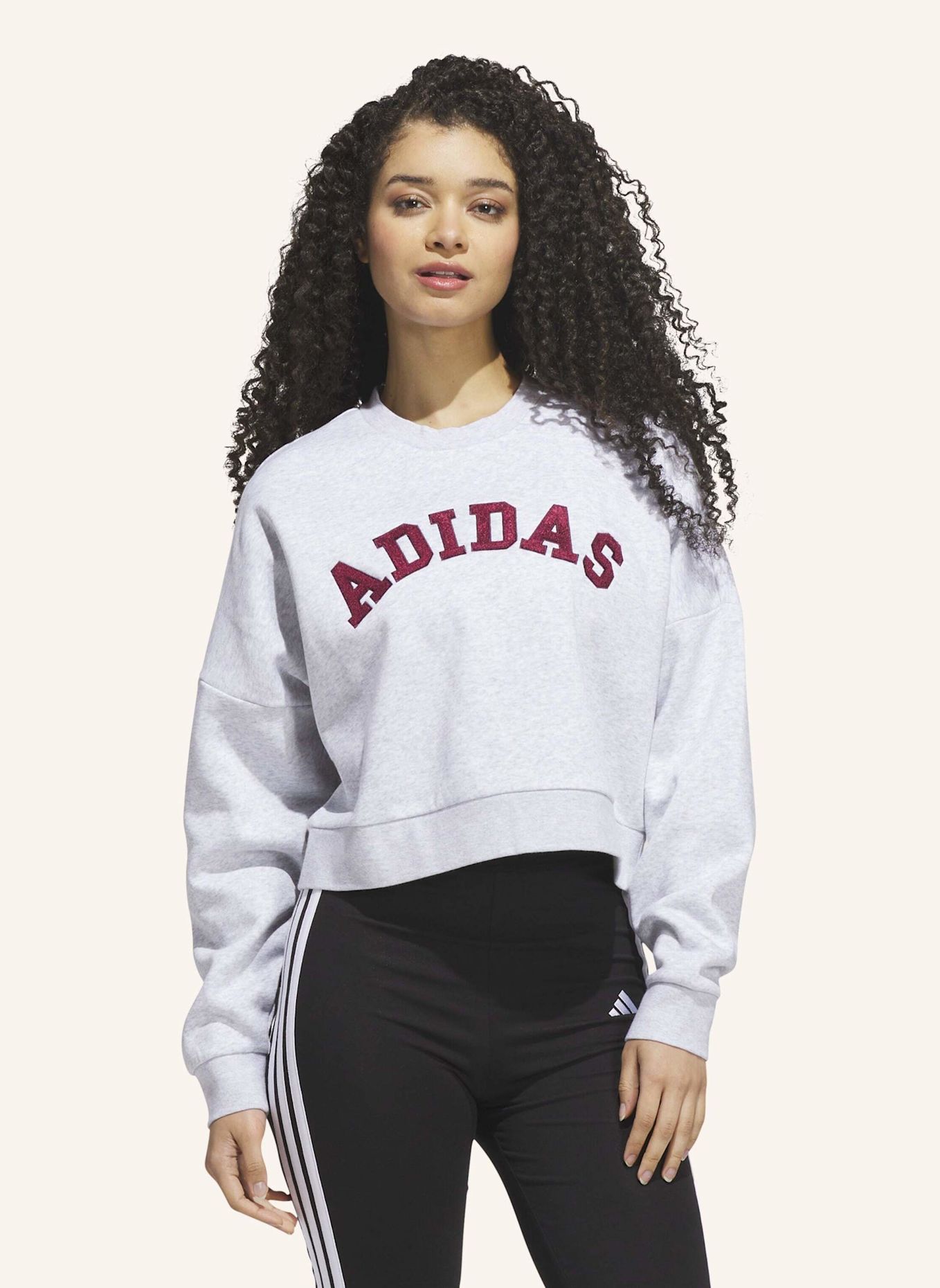 adidas CHENILLE LOGO GRAFIK SWEATSHIRT: GRAU