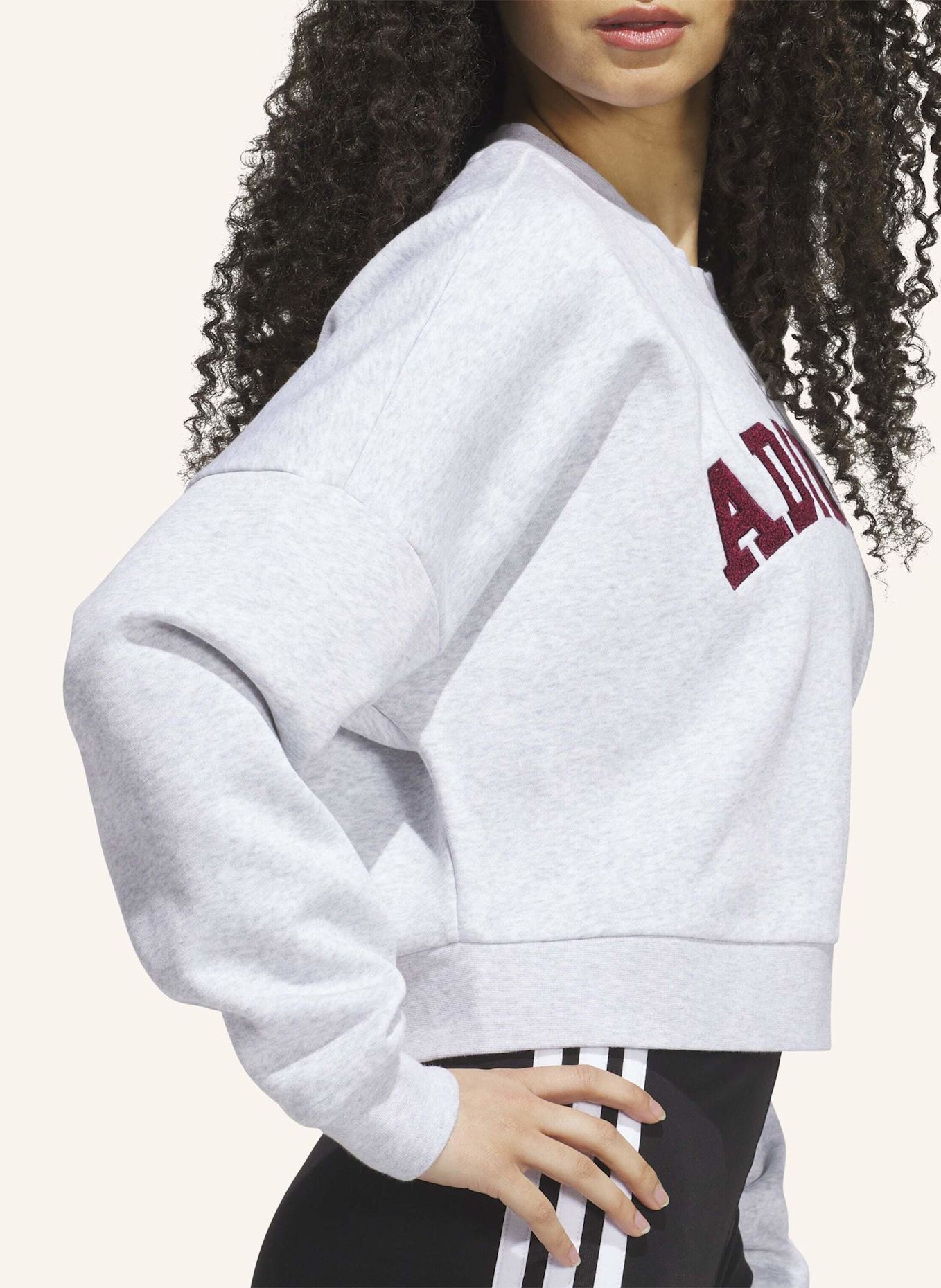 adidas CHENILLE LOGO GRAFIK SWEATSHIRT: GRAU