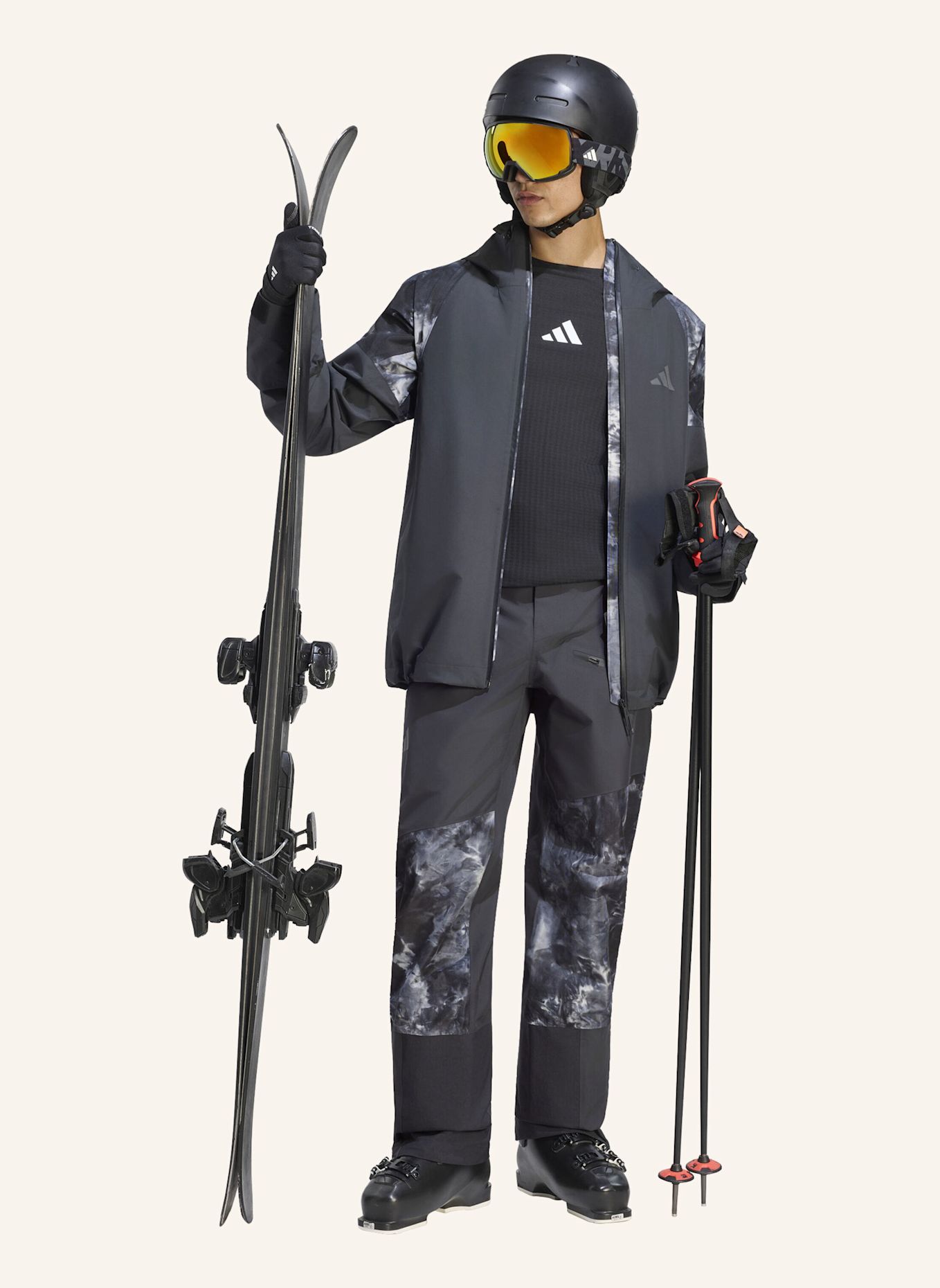adidas TERREX TERREX XPERIOR HYBRID HOSE, SPRÜHGEFÄRBT, PRIMEKNIT, CLIMAPROOF+: SCHWARZ